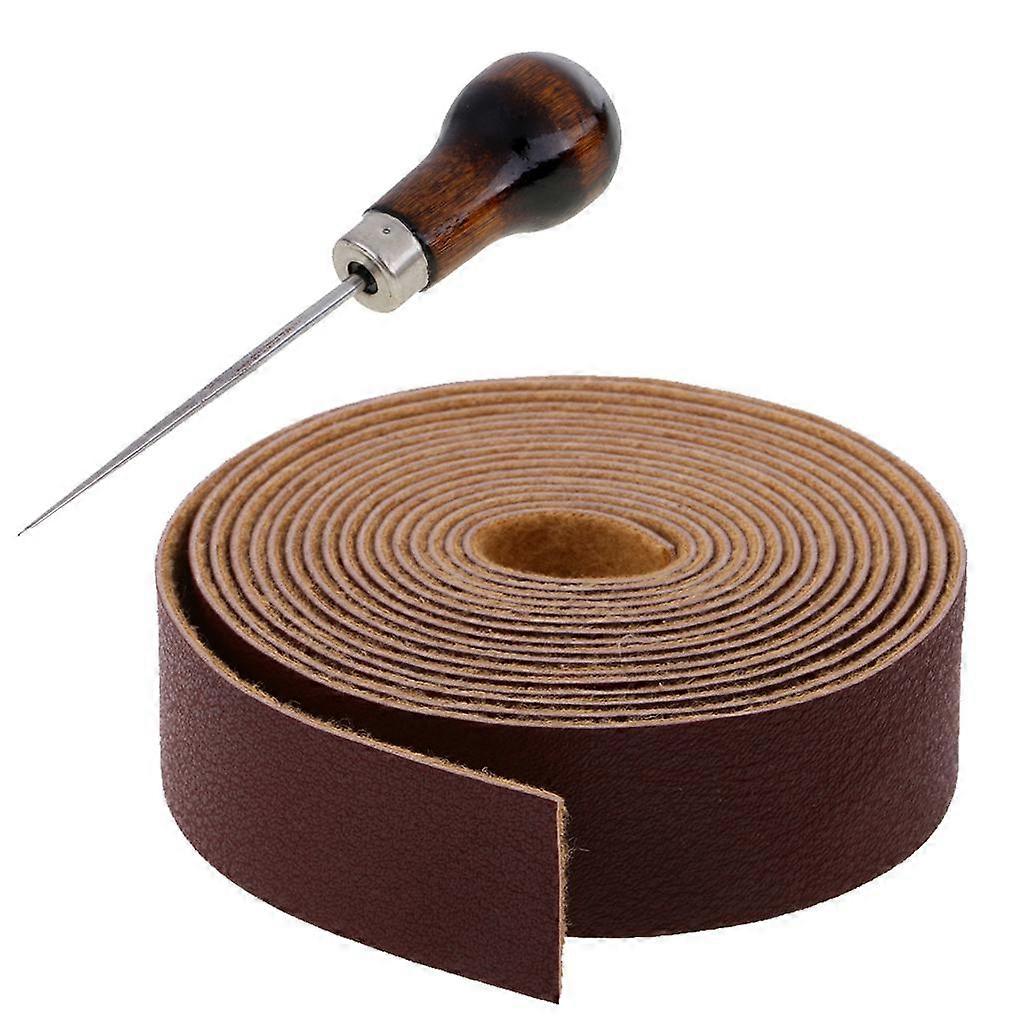 10 Meter DIY Craft Leather Cord 20mm Width & Stainless Steel Punch Tool