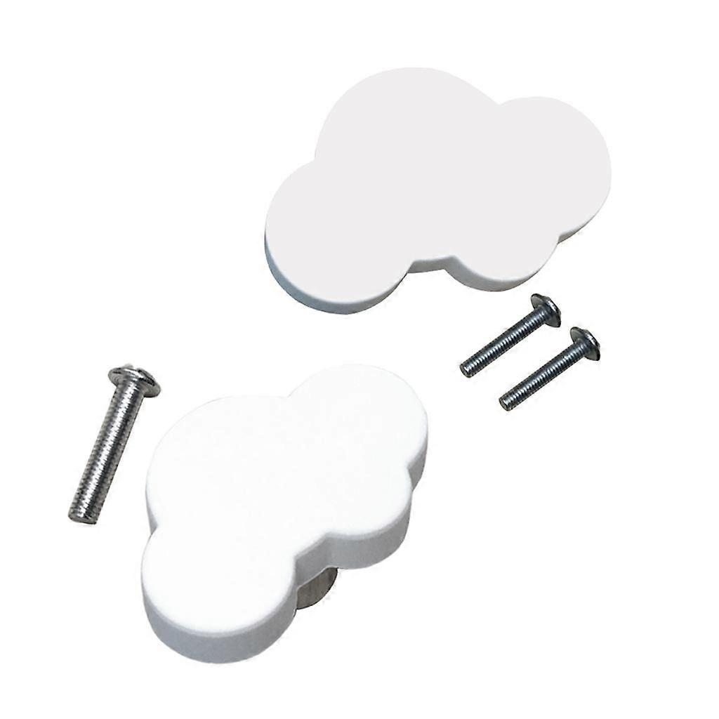 2pcs Kids Drawer Cabinet Pulls Knobs Cloud Shaped Furniture Handles