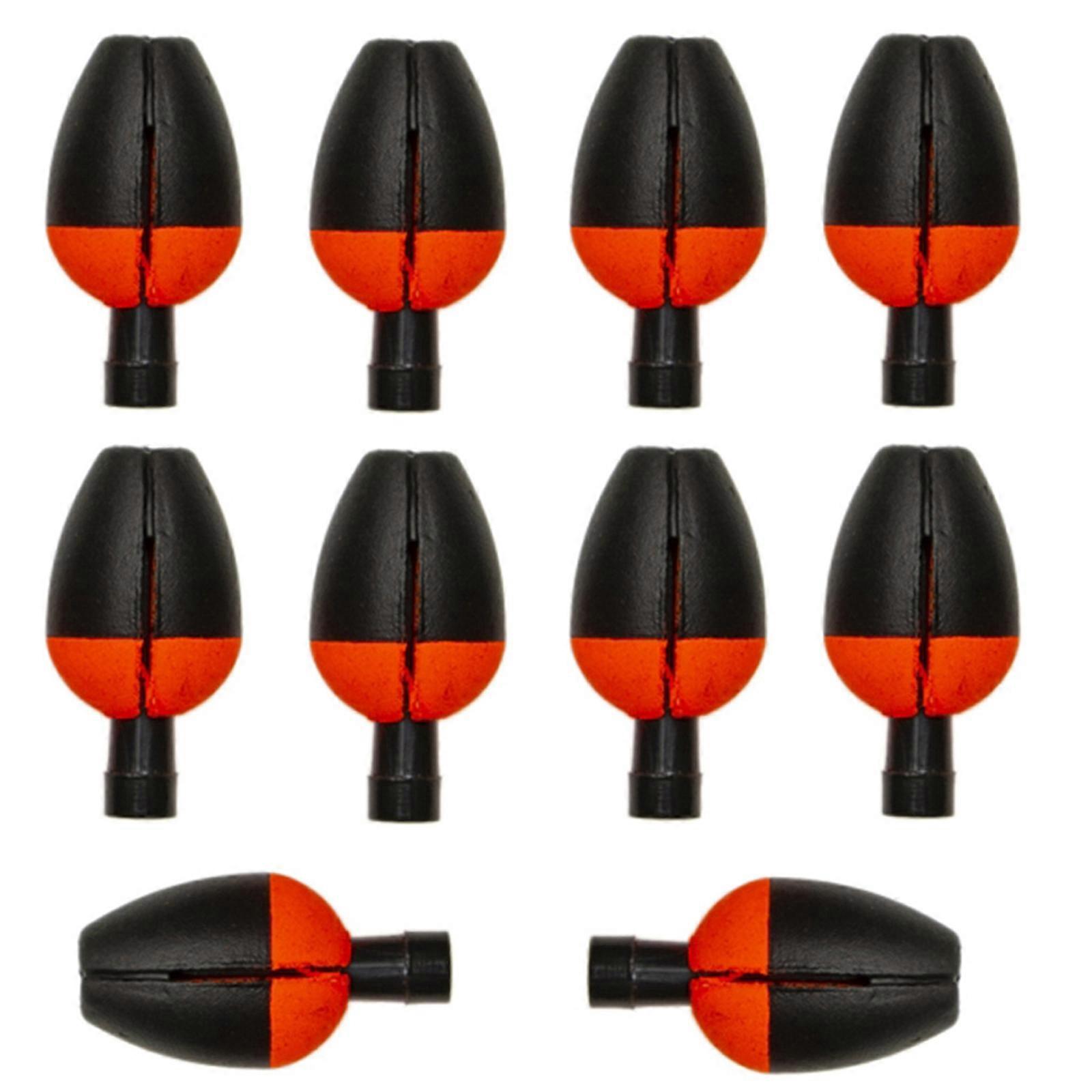 10Pcs/set Fishing Bobbers Floats Foam Spring Foams Floats Weight Bobbers Buoys for Crappie Trout Fishing Making orange red