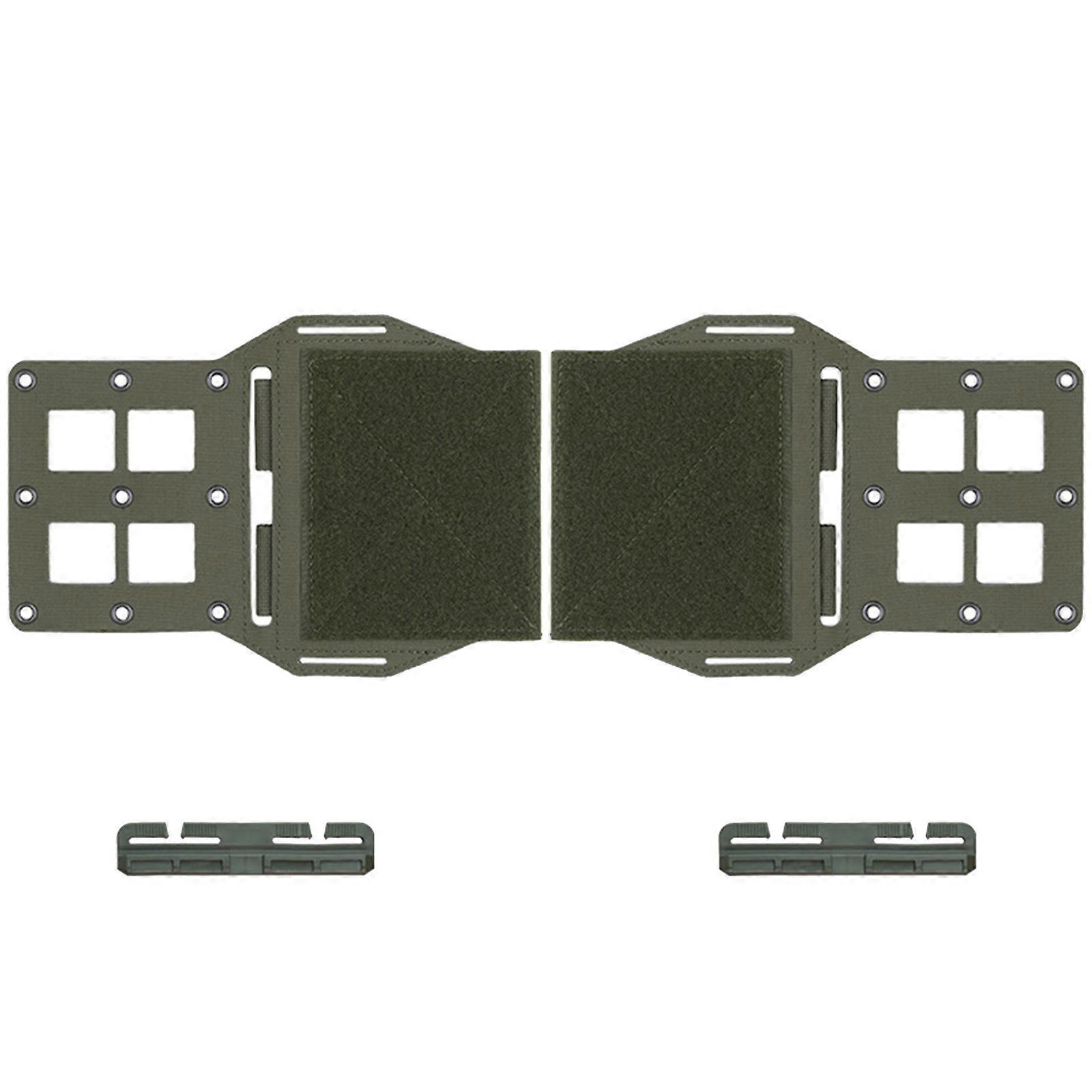 Tactic Webbing Module Accessories with Hook and Looped Panel Mounting Platform Tactic Vest Side Expansion Platform Panel  green