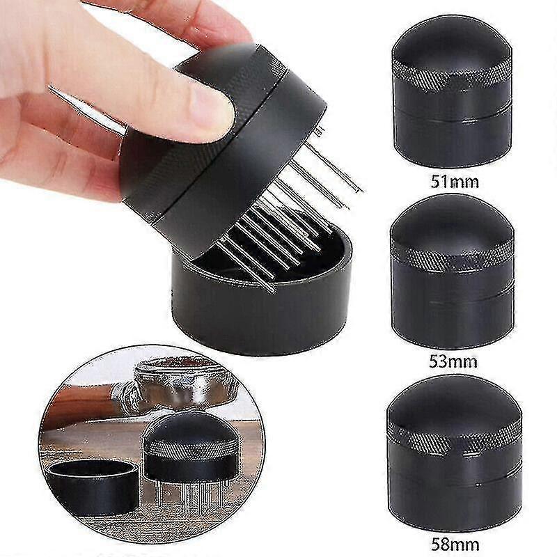 51mm/53mm/58mm Manual Coffee Tamper Distributor Leveler Tool for Bar Cafe A-58MM