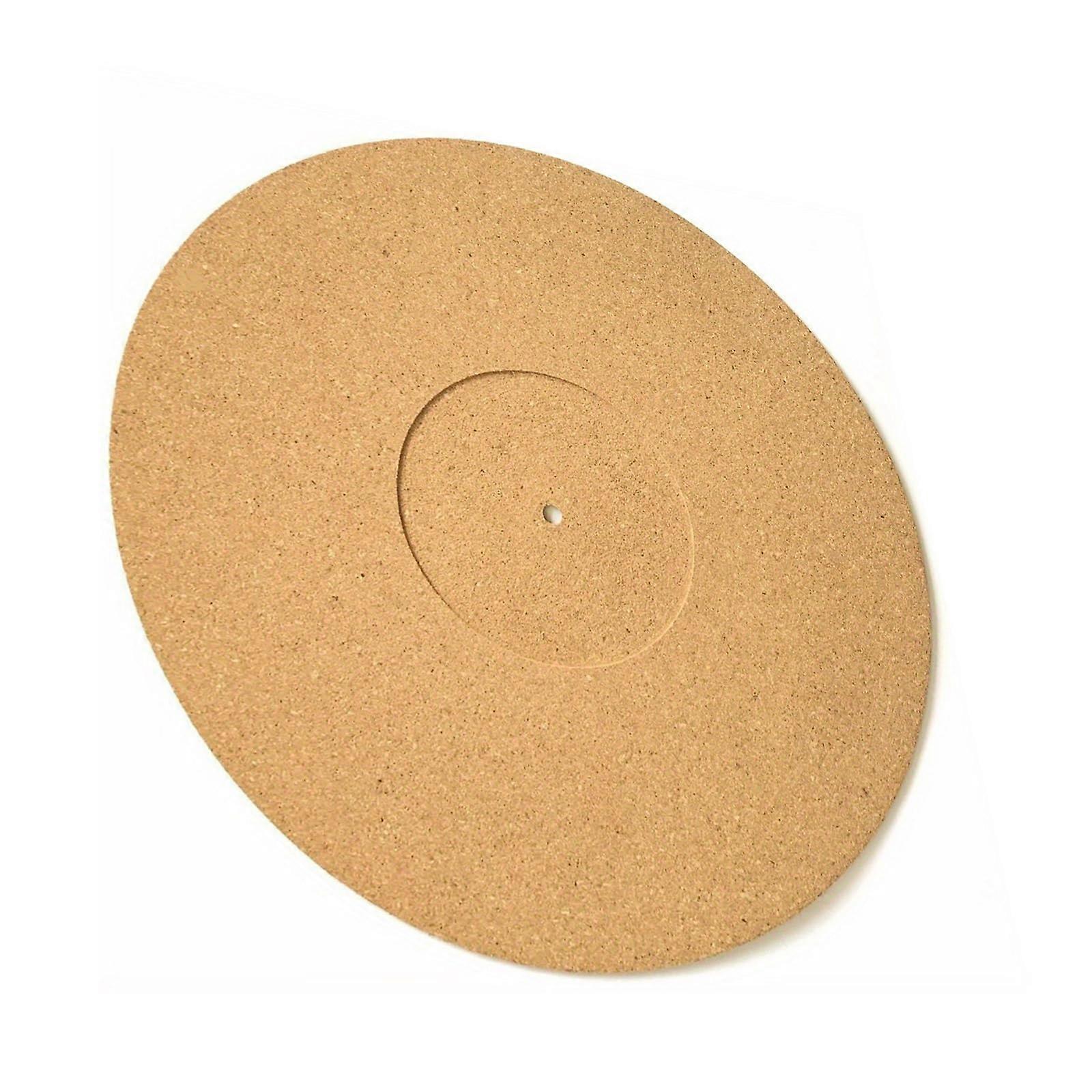 Cork Slipmat For Turntables Wood Color Vinyl Records Mats, Protective Pad, Compatible With Platter, Upgraded Model