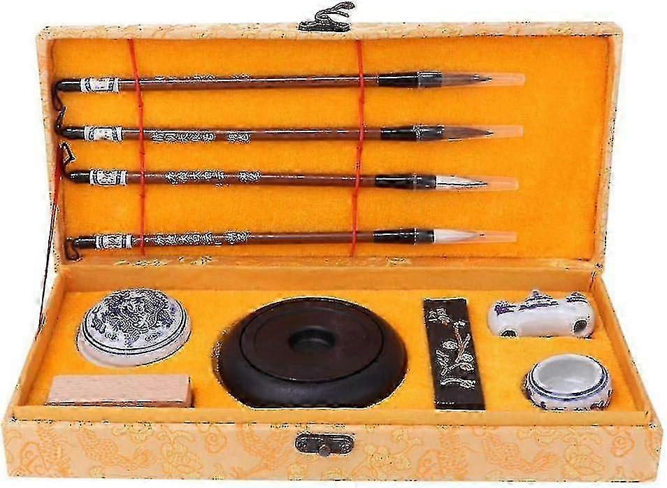 中国の伝統的な-中国の伝統的な書道セット研究ブラシペン/インク/紙/硯の4つの宝物 - Youa
