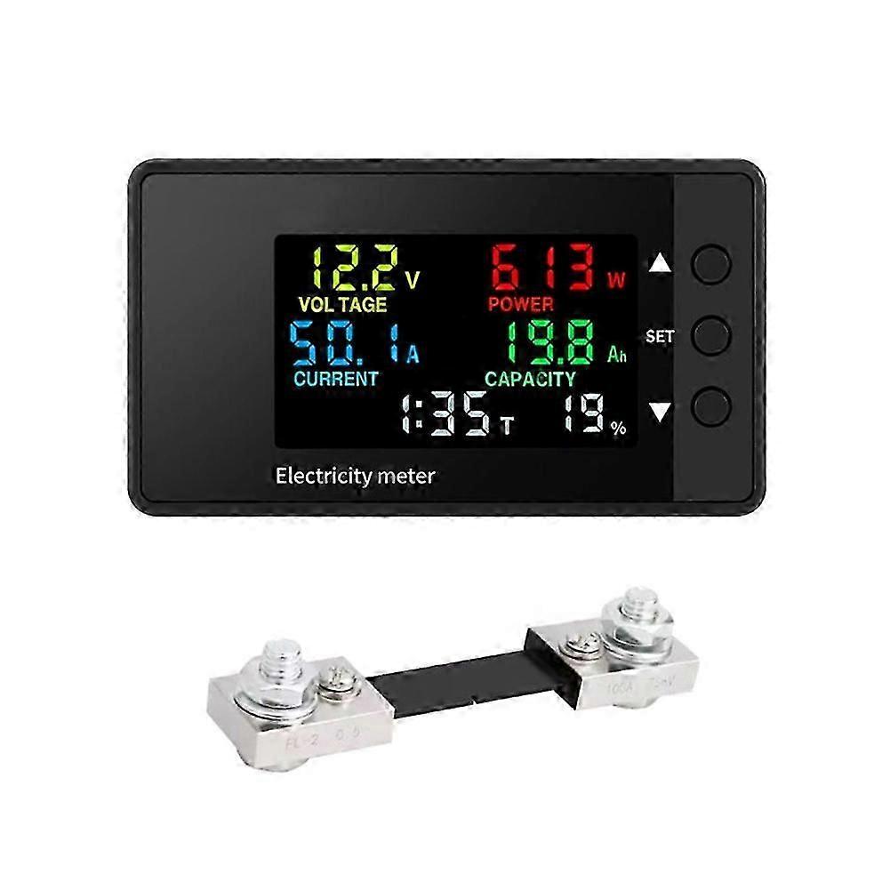 6-i-1 voltmeter amperemeter DC 7,5-100V wattmeter 0-100A