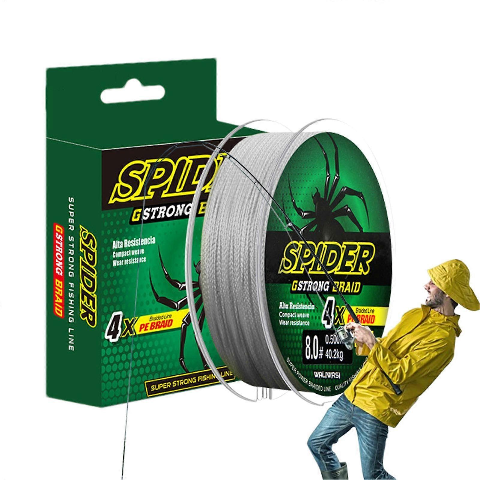 Braided fishing line 328 multipurpose feet, braid PE gray