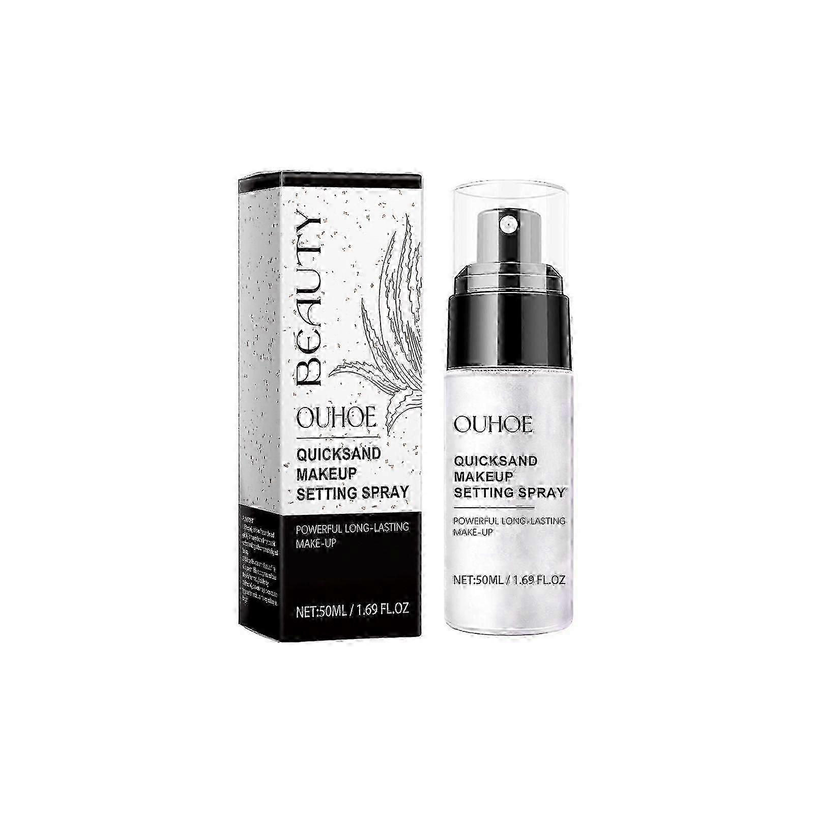 Ouhoe Quicksand Makeup Mist Spray Natural Lightweight Multi-Effect Moisturizing Breathable Matte Refreshing Portable Makeup Spray