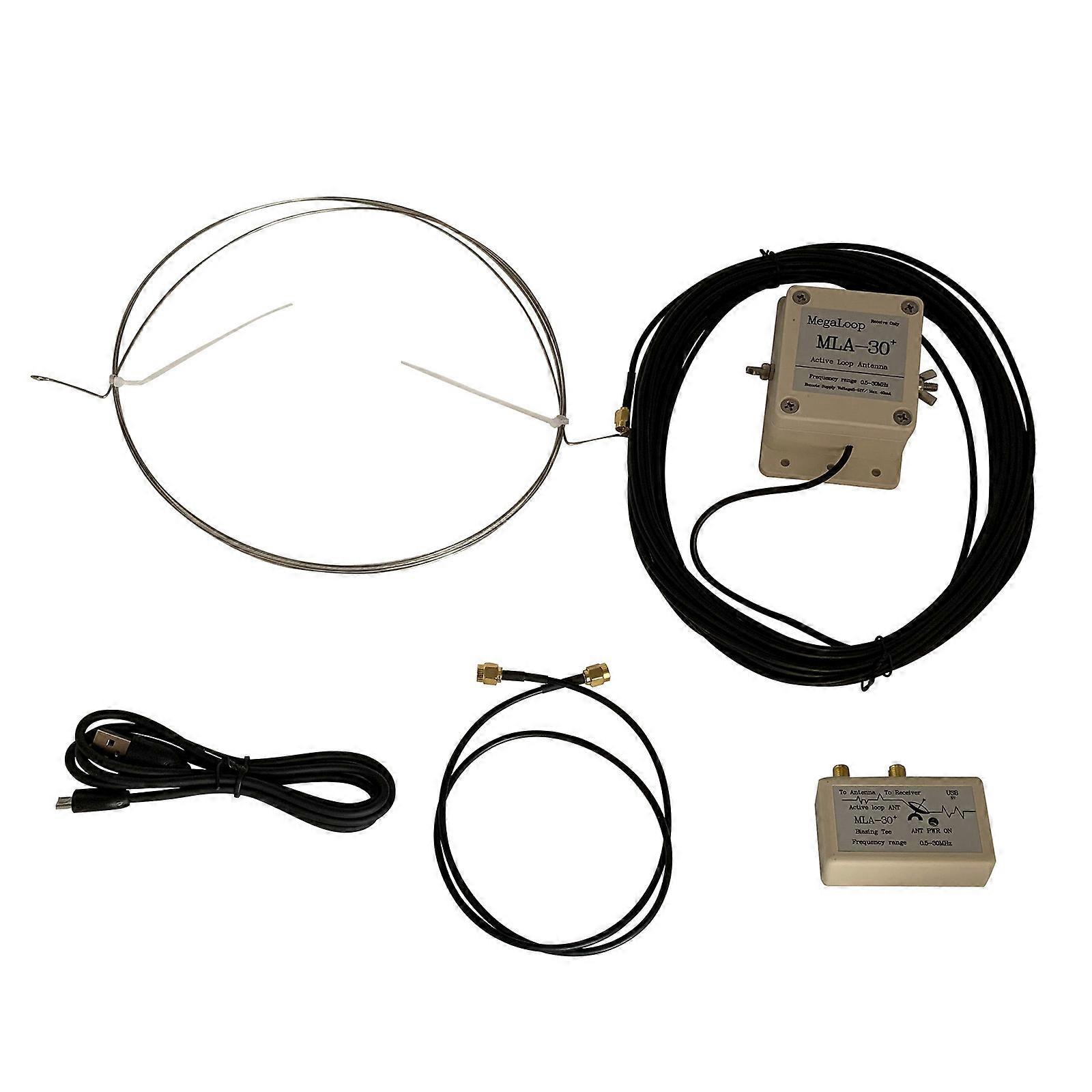 500kHz-30MHz Kit-Medium Short-Wave Antenna for Rooftop- Balcony Radio MLA-30+ Plus 0.5-30MHz Active Receive Loop Antenna
