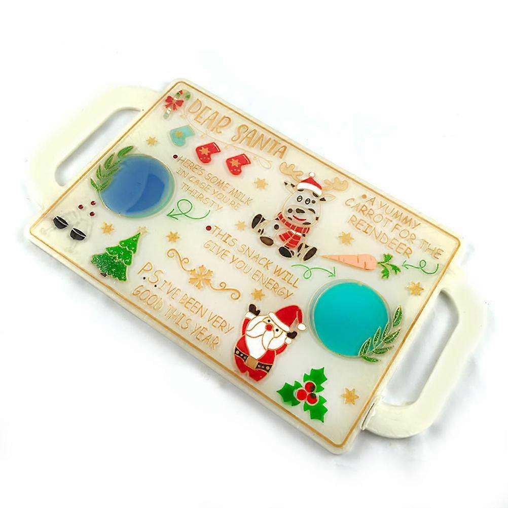 GPB Christmas Tray Mold Silicone Tray Molds for Epoxy Resin Christmas Santa Claus Stocking Tray Mold with Handles for DIY Serving Board