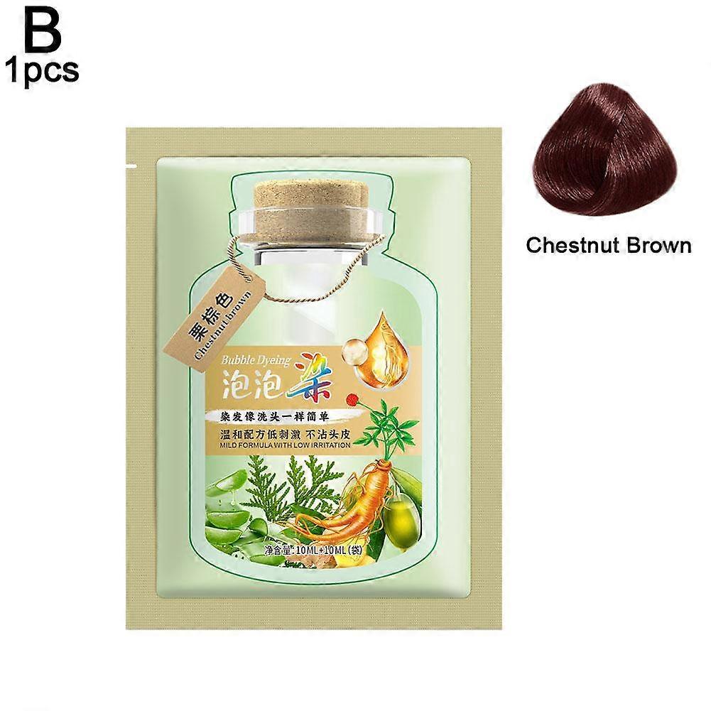Natural Plant Hair Dye, New Botanical Bubble Hair Dye Shampoo 30ml 2024 Hot