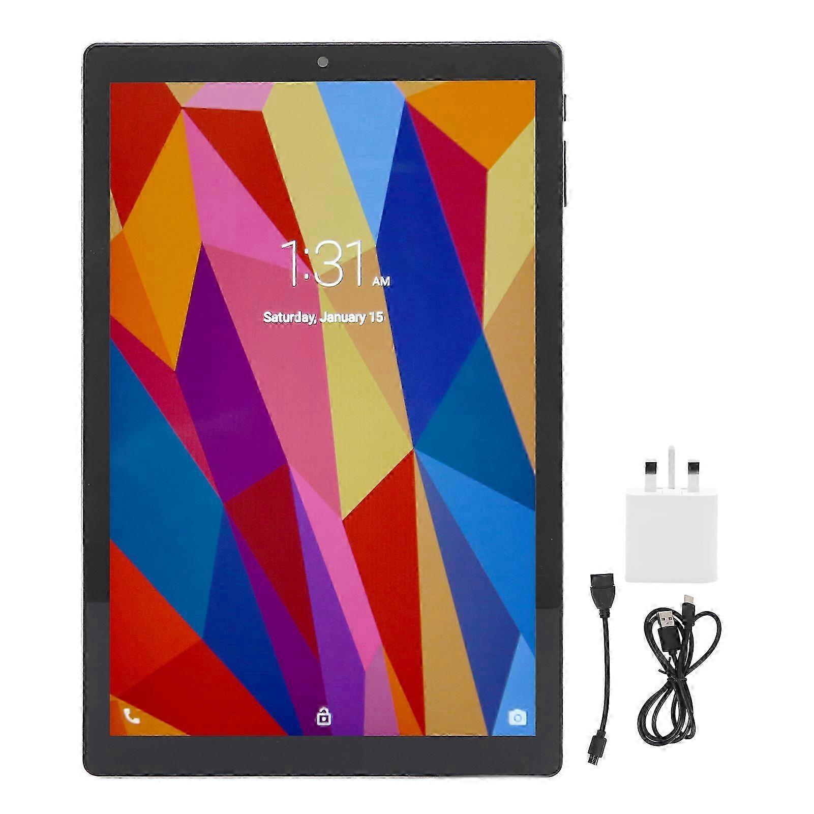 10.1 Inch Calling Tablet for Android 11.0 with 6GB RAM, 128GB Storage, 1920x1200 IPS Display, Black