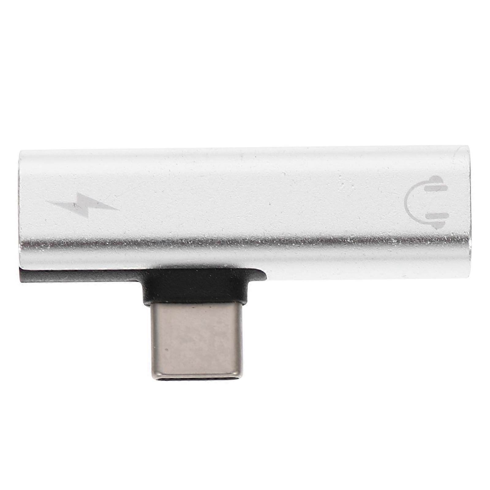 Type C to Audio Adapter and Fast Charging Converter for Mobile Phones – Supports Simultaneous Music Playback and Charging