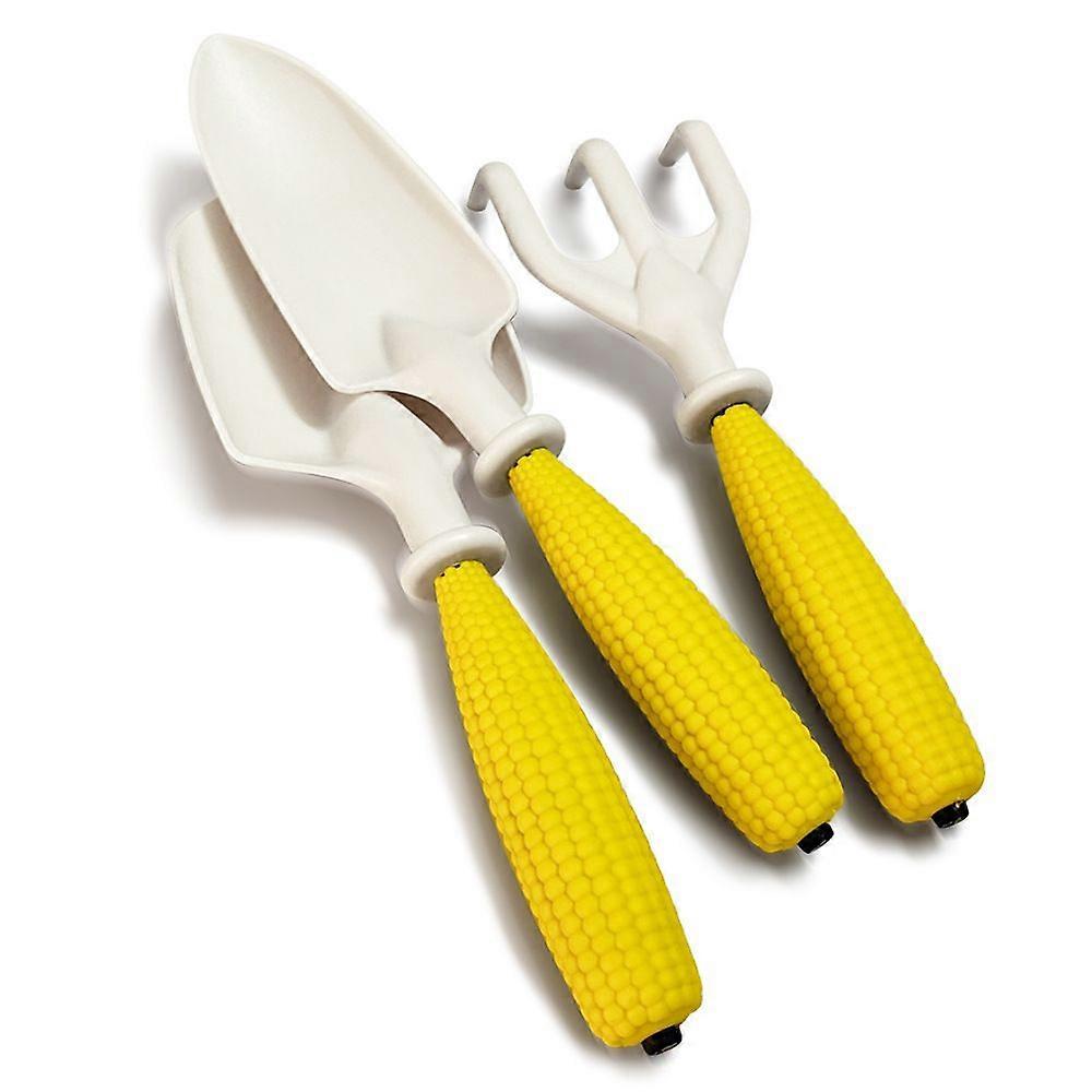 New children's garden planting tool set digging shovel scale sharp shovel rake corn flower three-piece set.