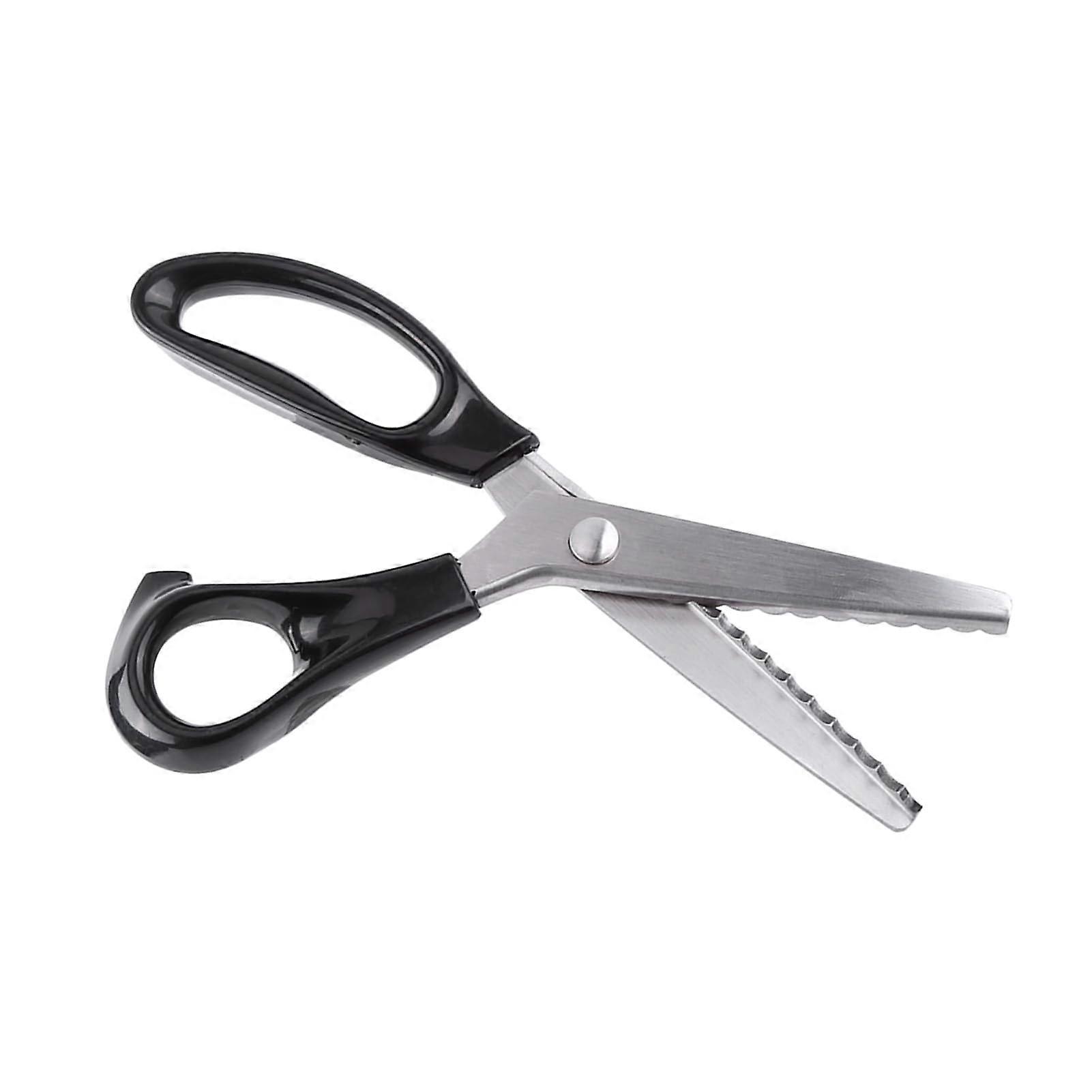 Pinking Shears with Round Edge, 7 mm Cutting Teeth for Fabrics, Dressmaking, Sewing and Arts and Crafts (7 mm) 7 mm 7mm
