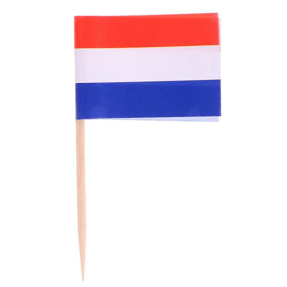 Functional Wood Toothpicks with Festive Flags for Serving Food