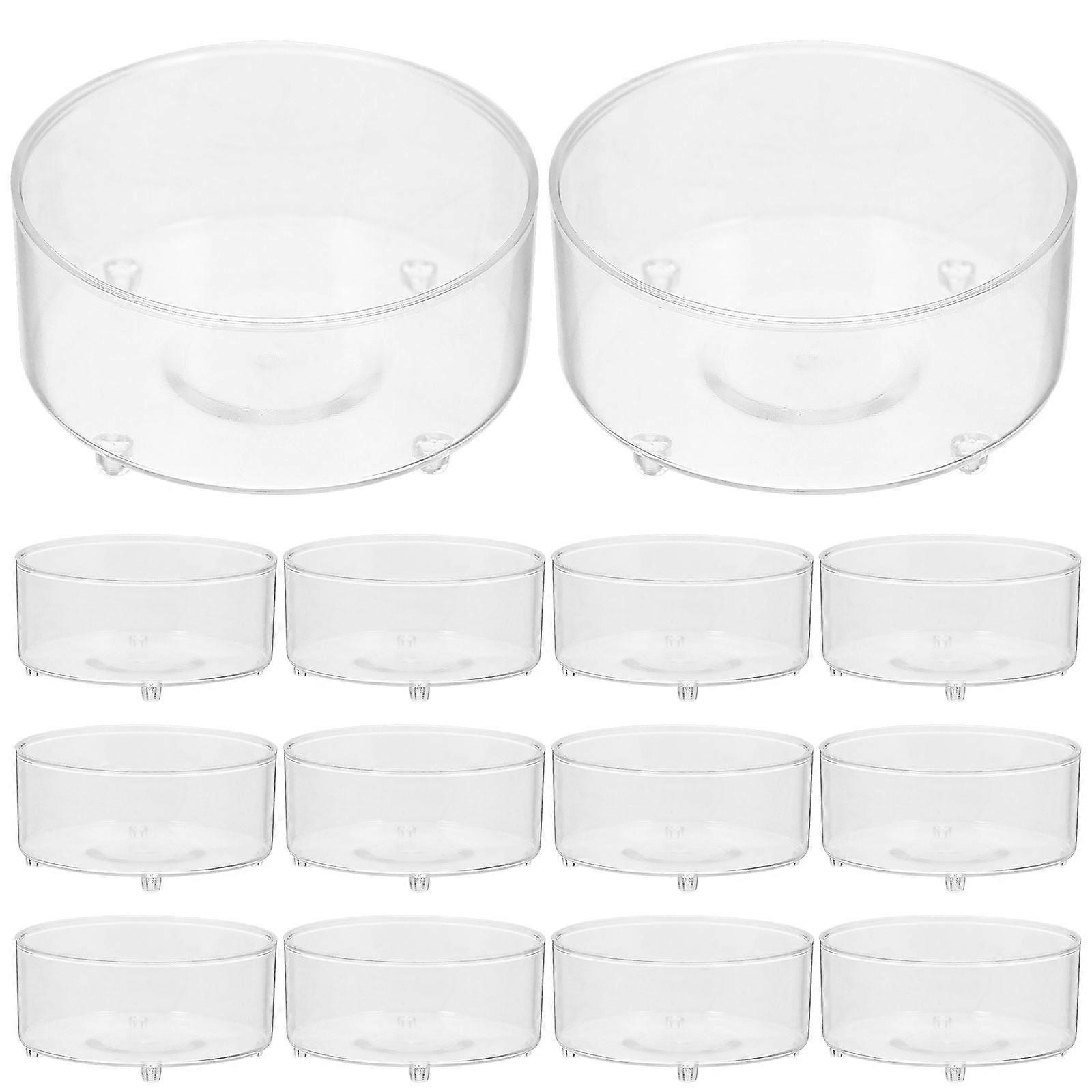 Candle Holders Set of 100 Modern Clear Tealight Cups Reusable Tapered Candlesticks Decorative Transparent Round Cup