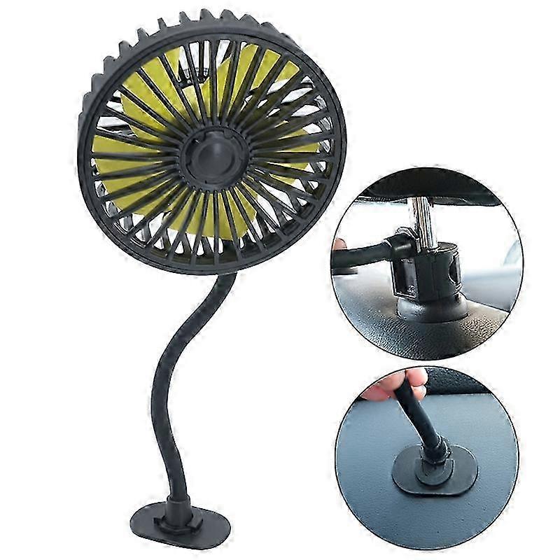 2025 USB Fan for Car with Clip 360 Rotation Hanging Hook Fans 3 Speeds Adjustable