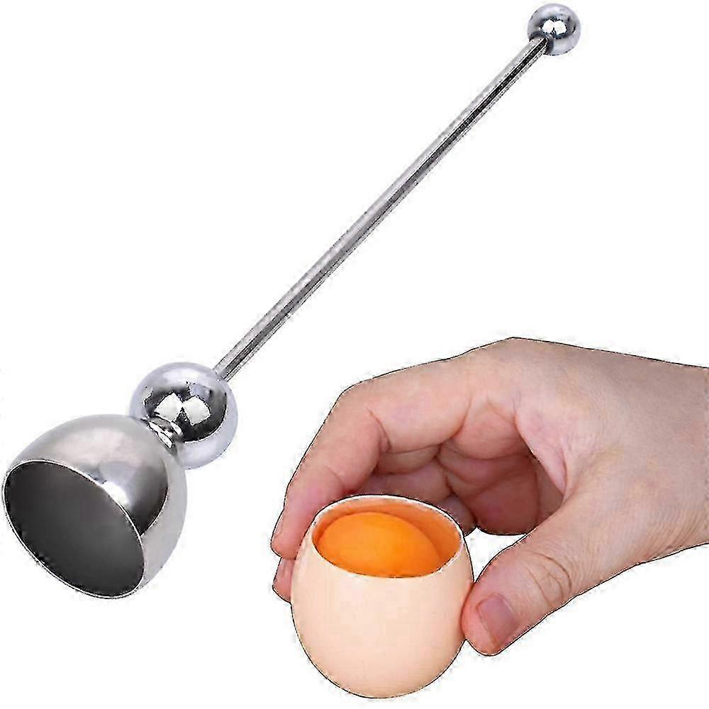 2025 Eggshell Topper Cutter Remover Stainless Steel Egg Shell Cracker Opener Separator for Clean Cracking & Yolk Removal