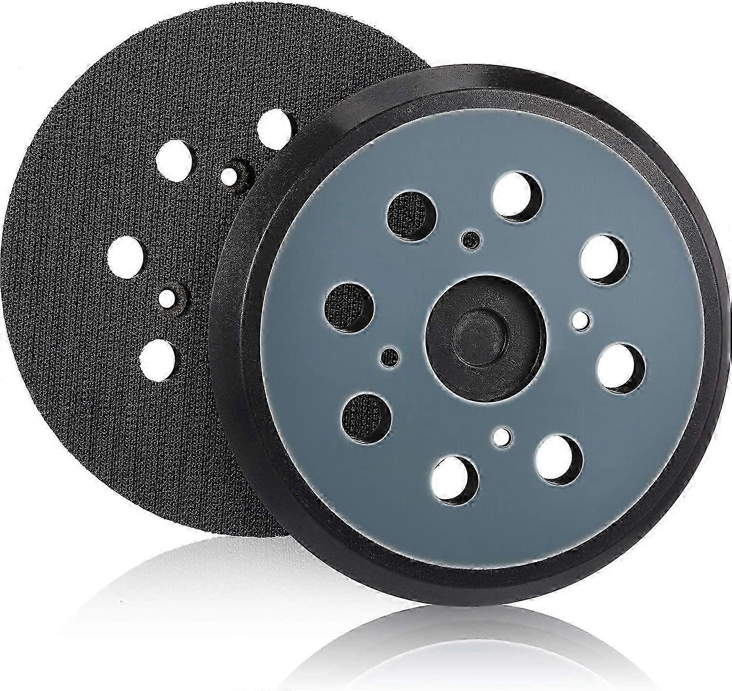 2 Pieces 125mm Replacement Orbital Sanding Pad 8 Hole Hook and Loop Sanding Pad (Blue)