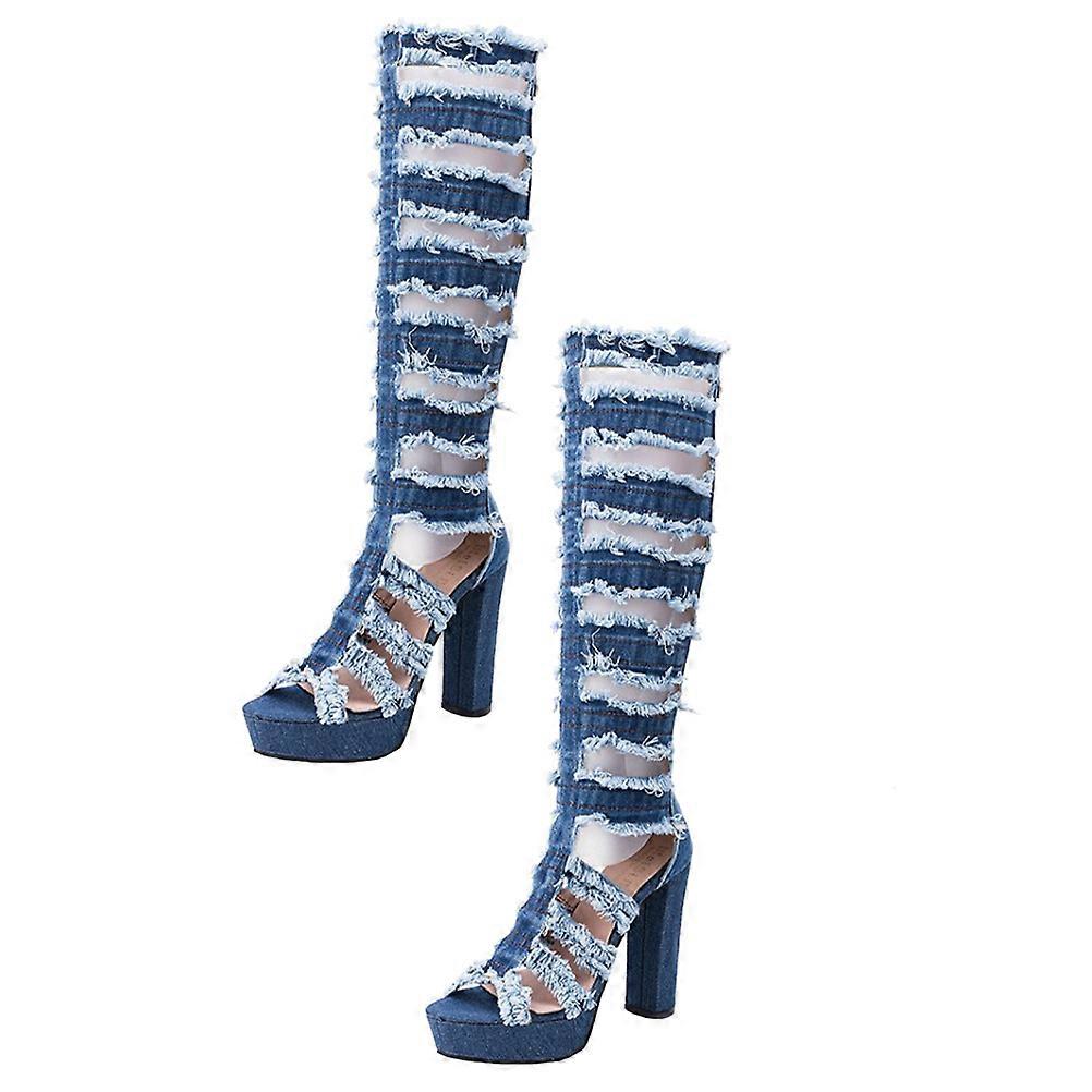 Dress Boots High Heels Boots for Lady Comfortable Feet Non-slip Daily Wear 1 Pair