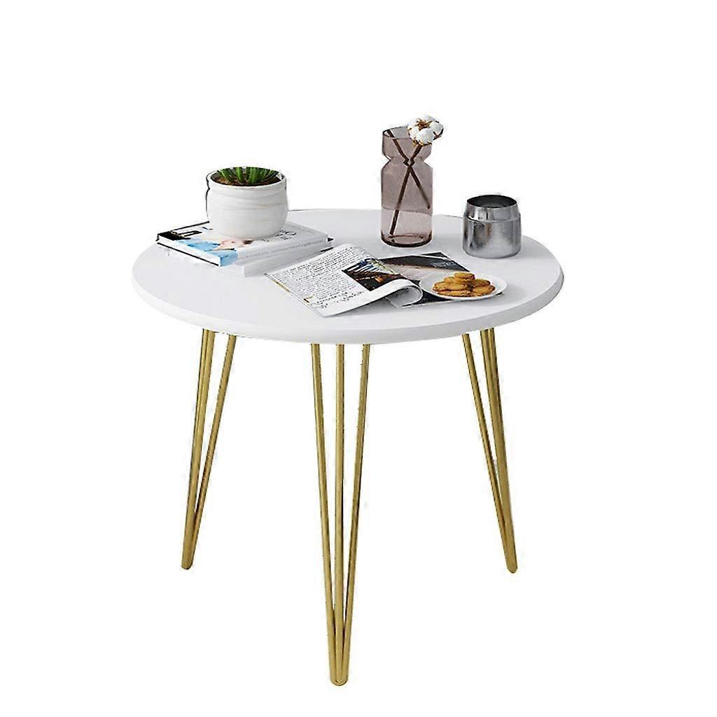 Small round table for the leisure business, Small tea table (Color: Gold, Size: 60 cm)