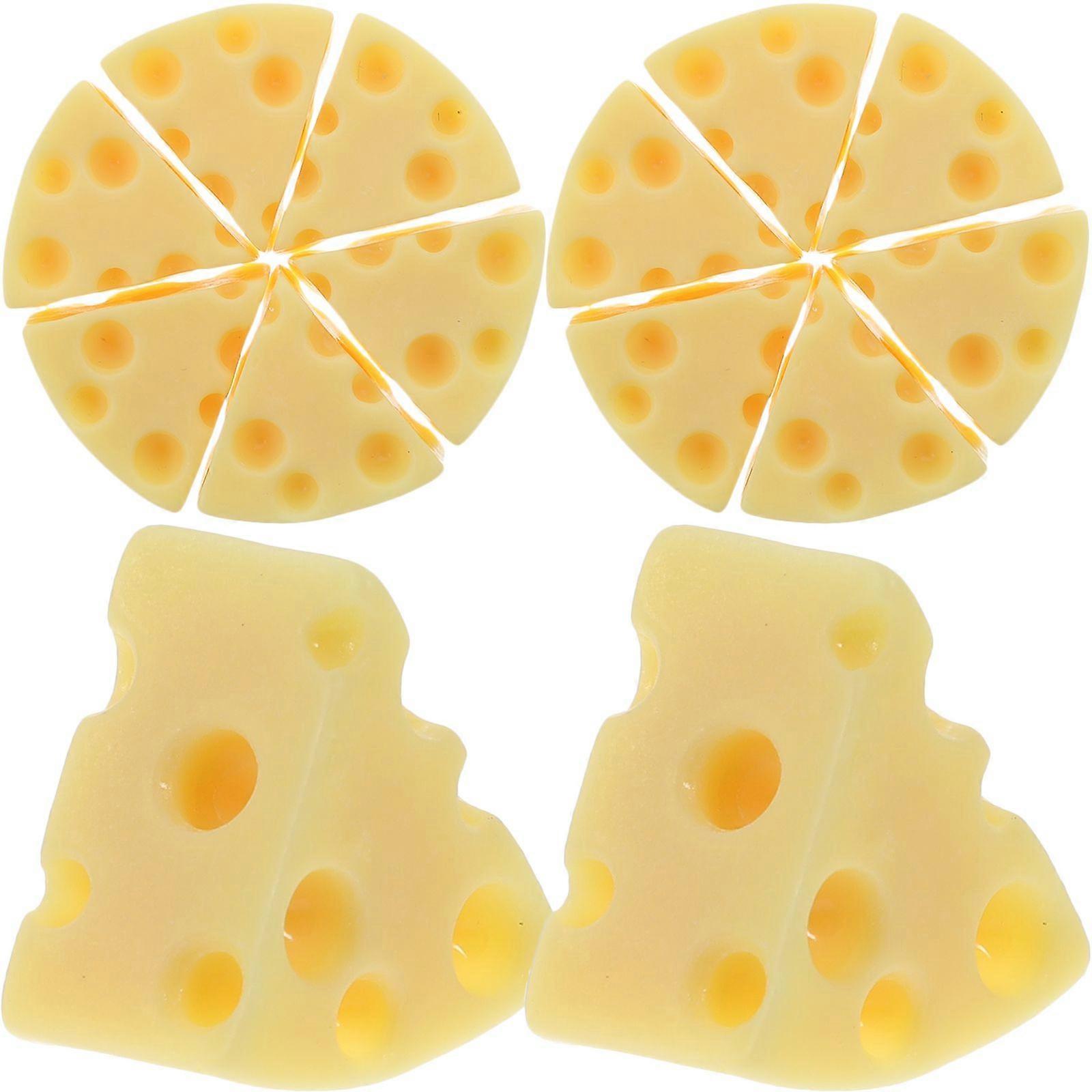 50pcs Artificial Kitchen Food Realistic Cheese Miniature Simulation Resin Cheese Model