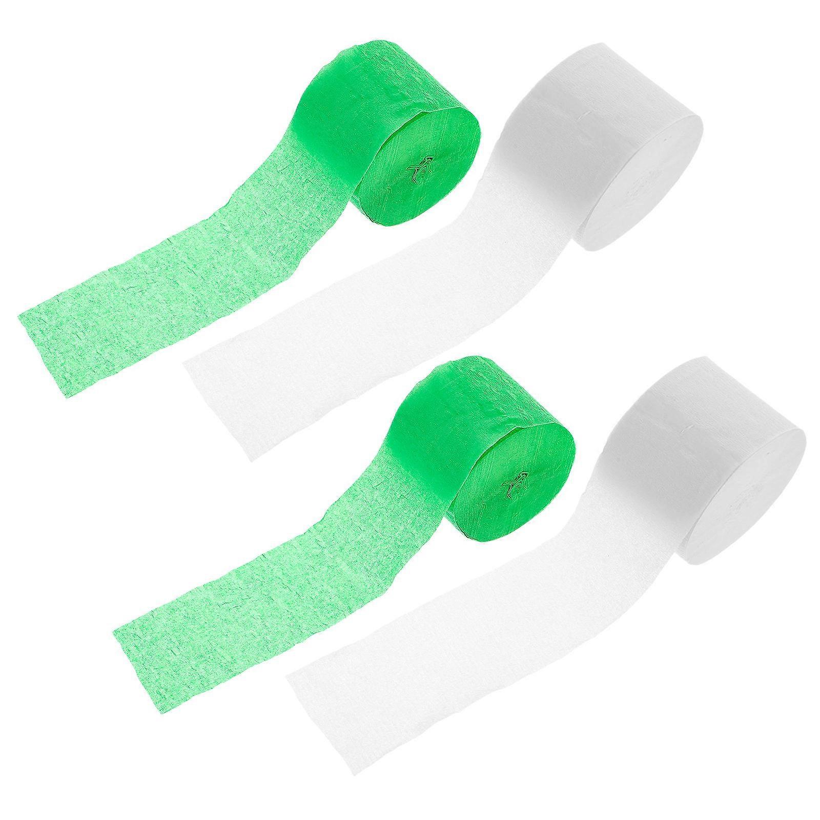 Party Paper Decorations Cream Green Crepe Streamers Diy Crafts Supplies 4 Rolls