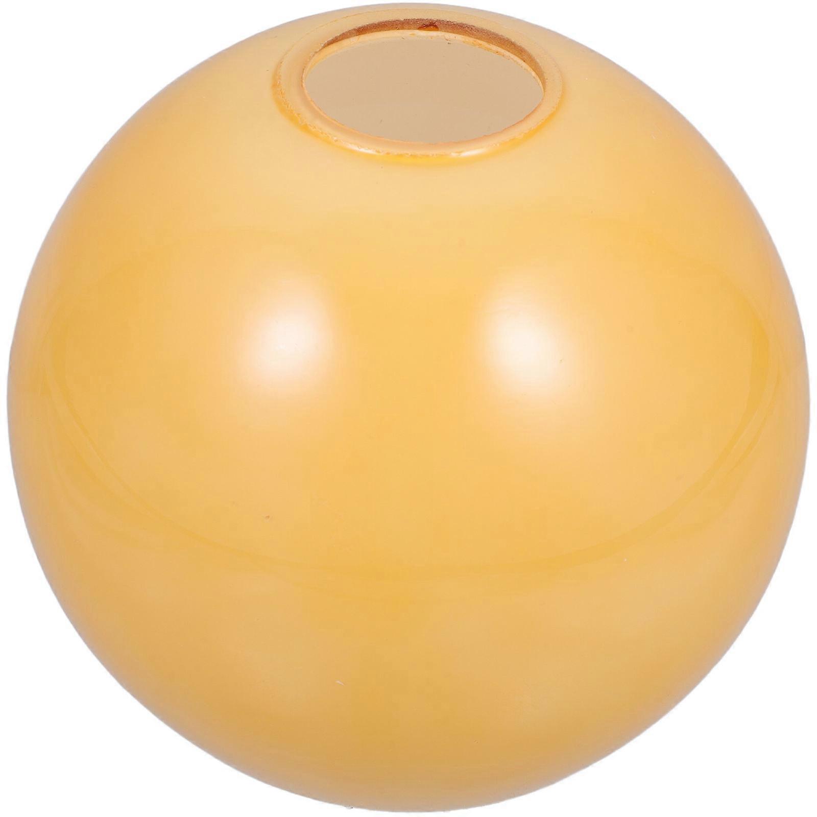 Round Glass Lamp Shade in Milk Yellow – Easy Install Replacement for Modern Ceiling & Pendant Lights