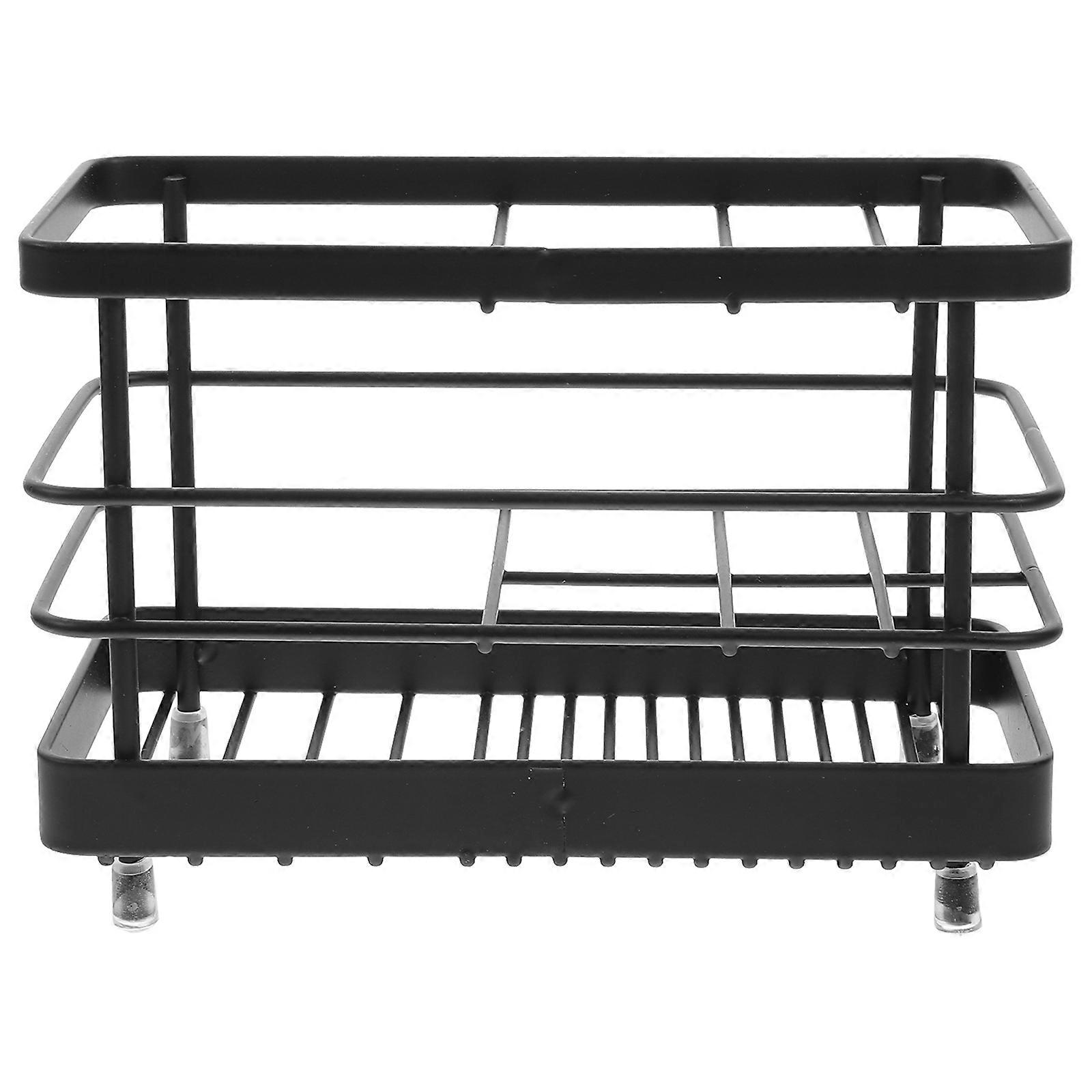 Toothbrush Holders for Bathroom Metal Toothpaste Stand Iron Rustproof Technology 15x10cm 1Pack