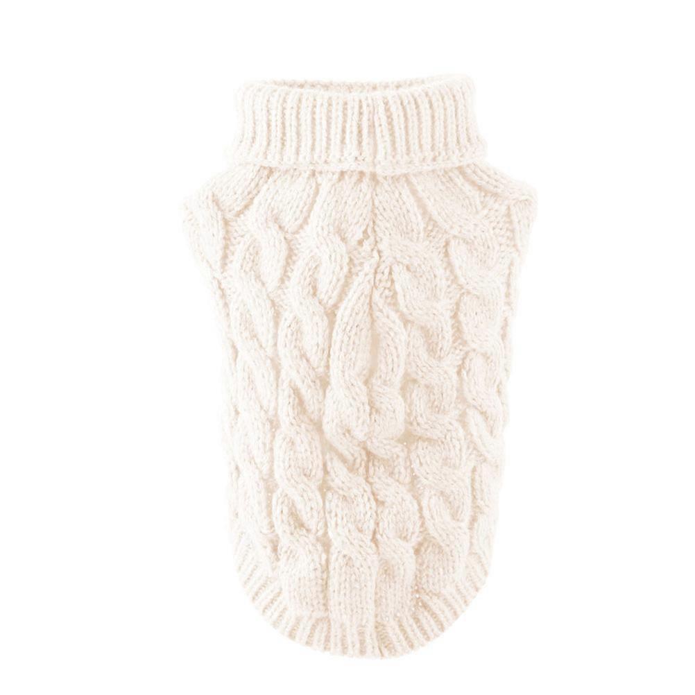 Suéter para perro blanco, resistente y a la moda. Fácil de poner y quitar.