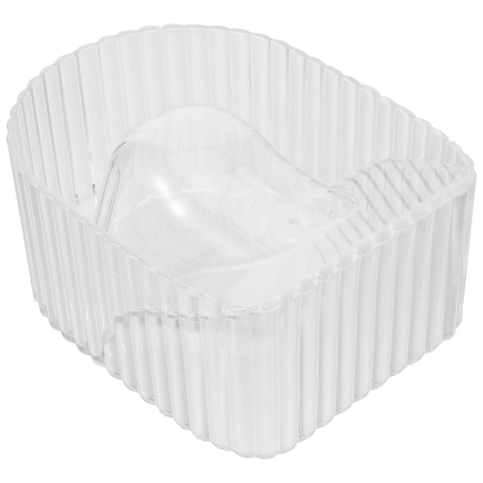 Nail Soaking Bowl Kit Set Manicure Tool Home Use Transparent Plastic Polish Removal 1Set