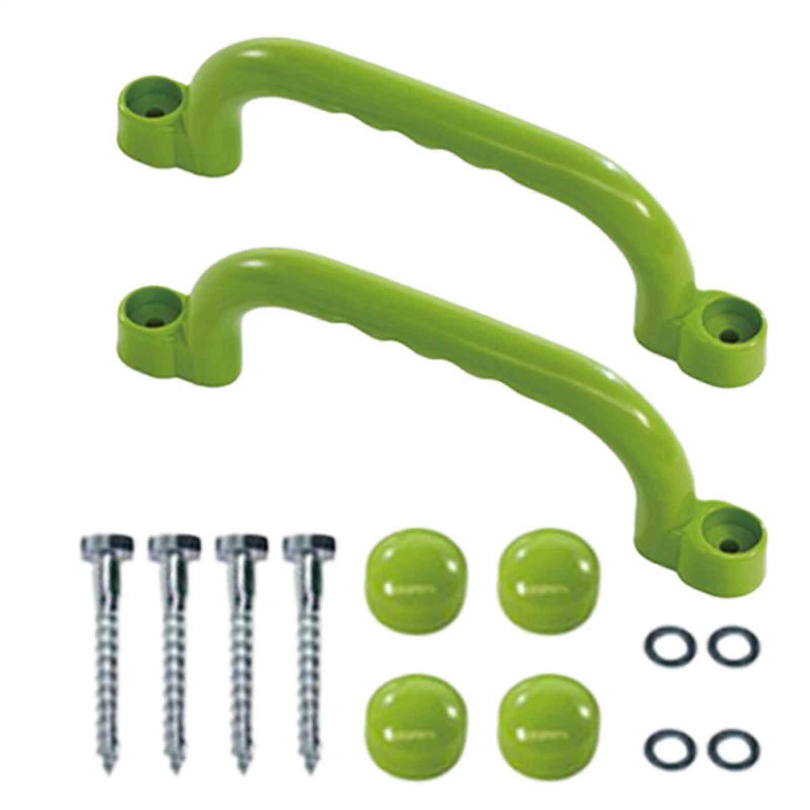 Griffe Klettern – stable ABS handholds Set with 2 nonslip climbing frames, play set grips for outdoor play Green