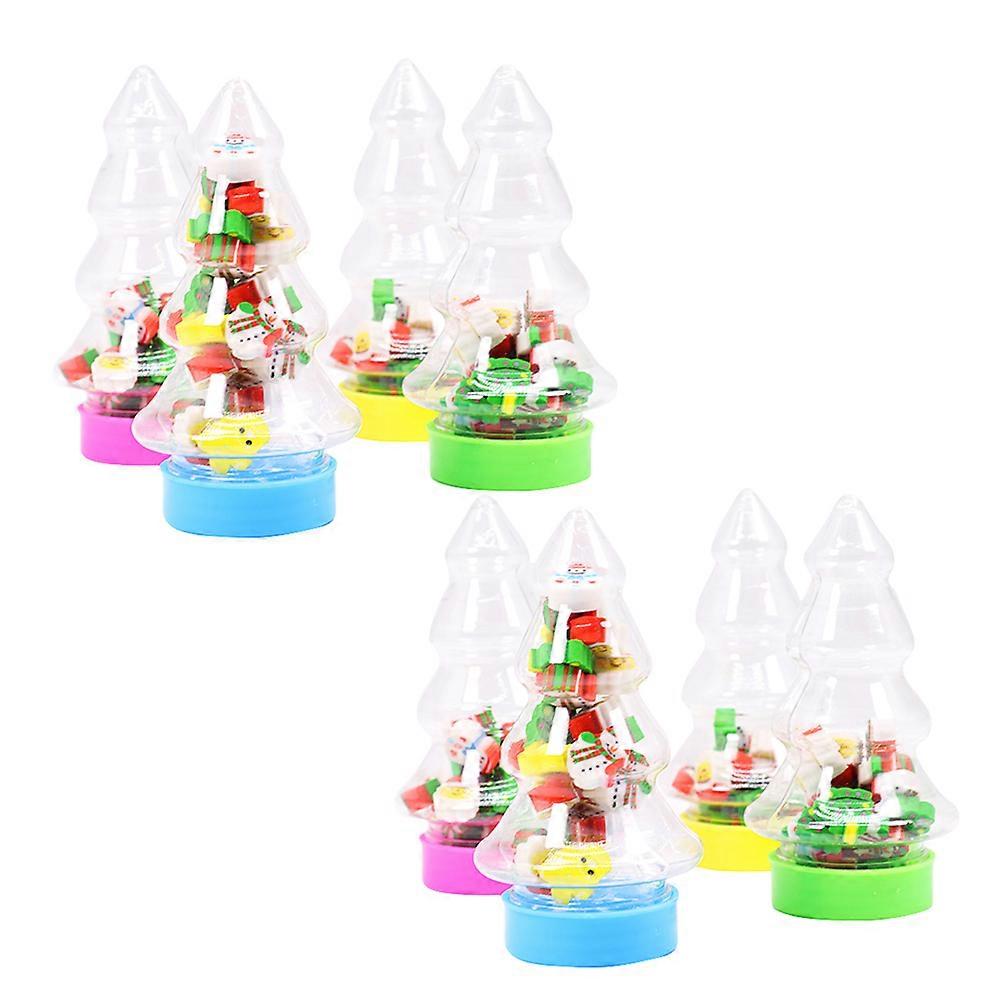 Holiday Mini Erasers Christmas Tree Shape Assorted Color Practical Christmas present For Students 2.0X2.0X3.5in 10Pack