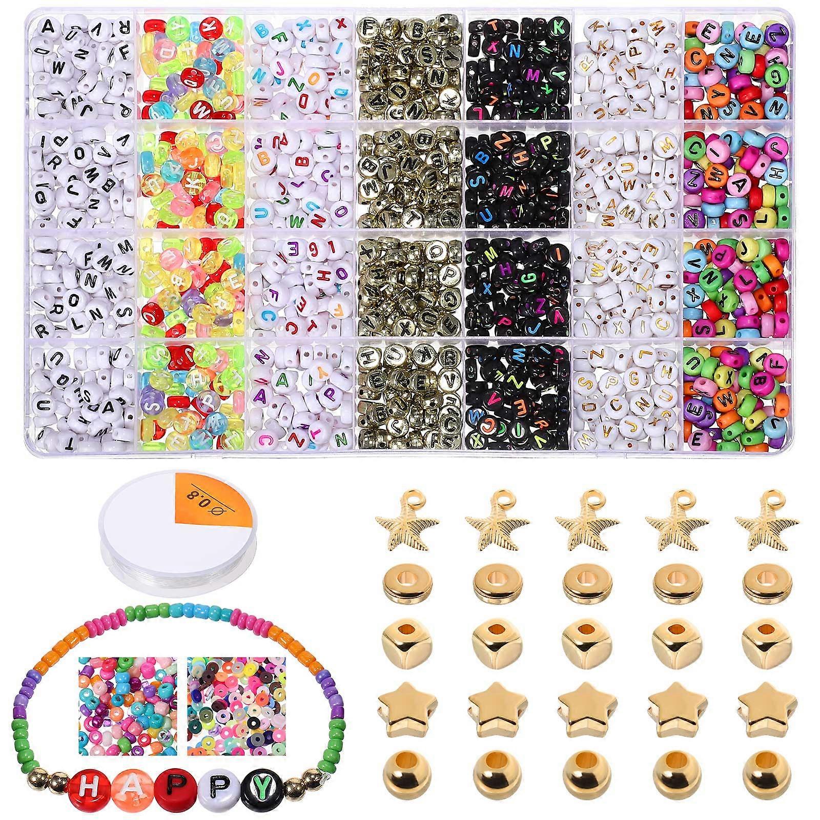 Alphabet Spacer Beads for DIY Jewelry Making – Decorative, Durable & Versatile Design for Necklaces and Bracelets