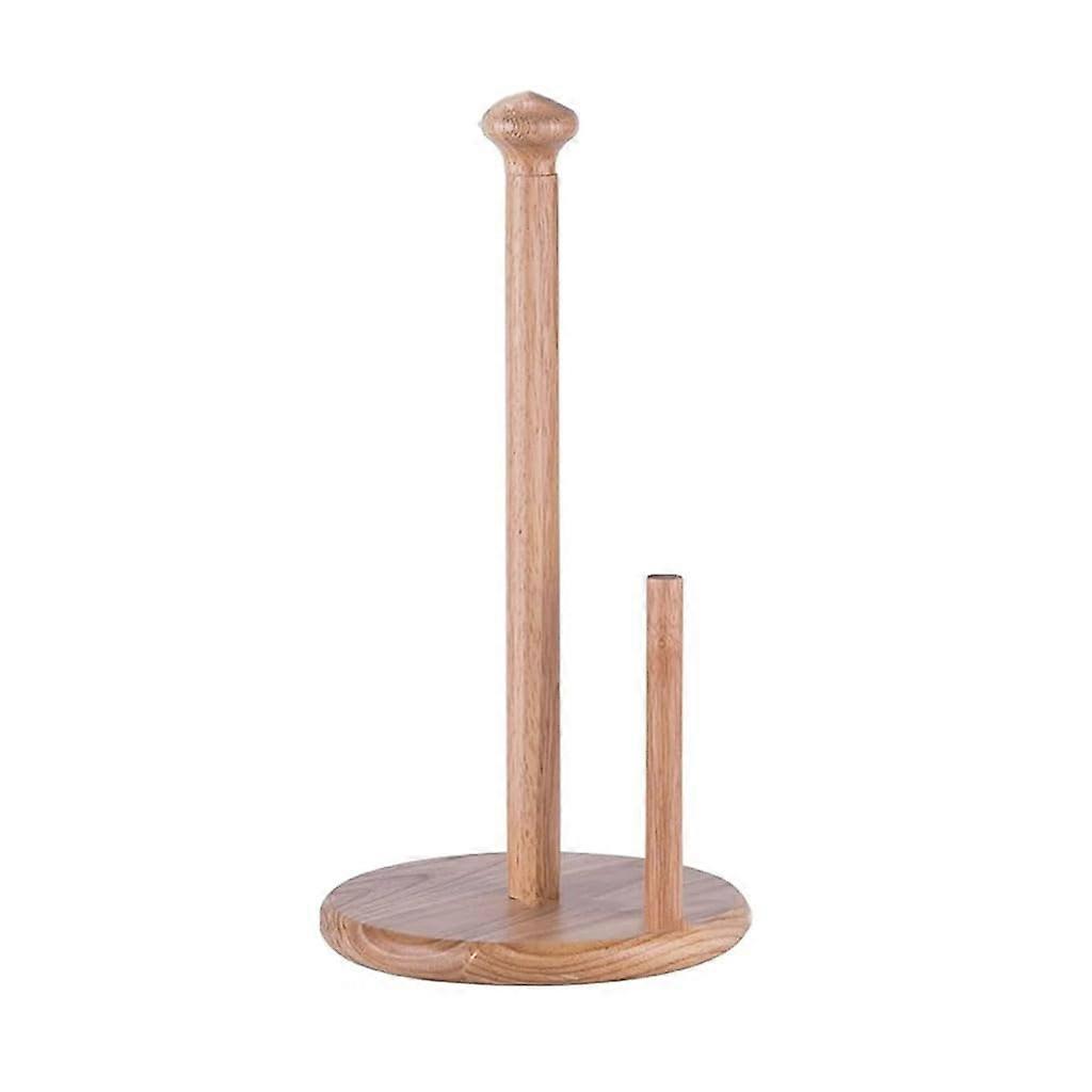 Freestanding kitchen roll holder made of solid wood, removable for worktop and table
