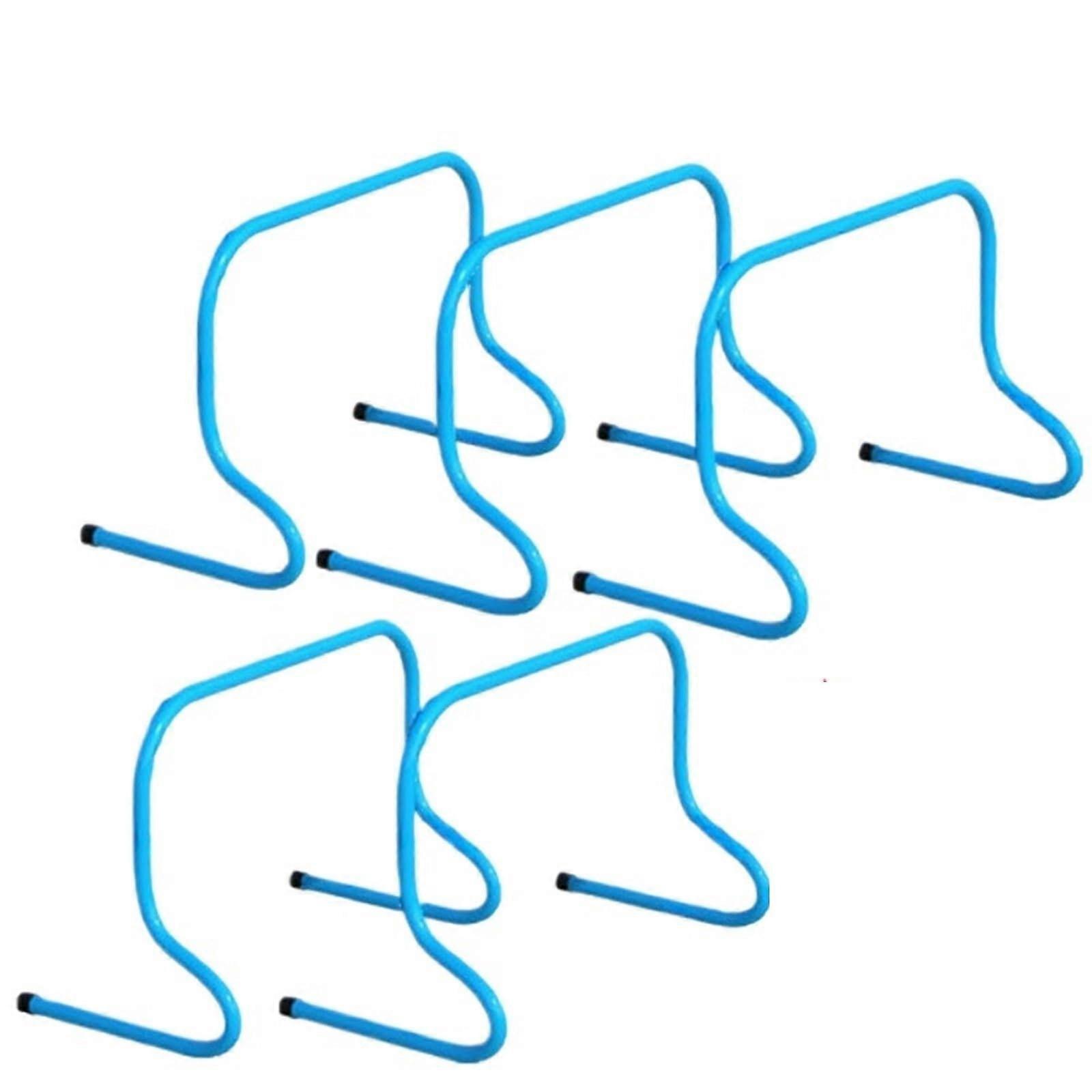 Speed Training Hurdle Set of 5 - 30cm Portable Agility Training Equipment for Soccer, Football, and Fitness Routines - Blue