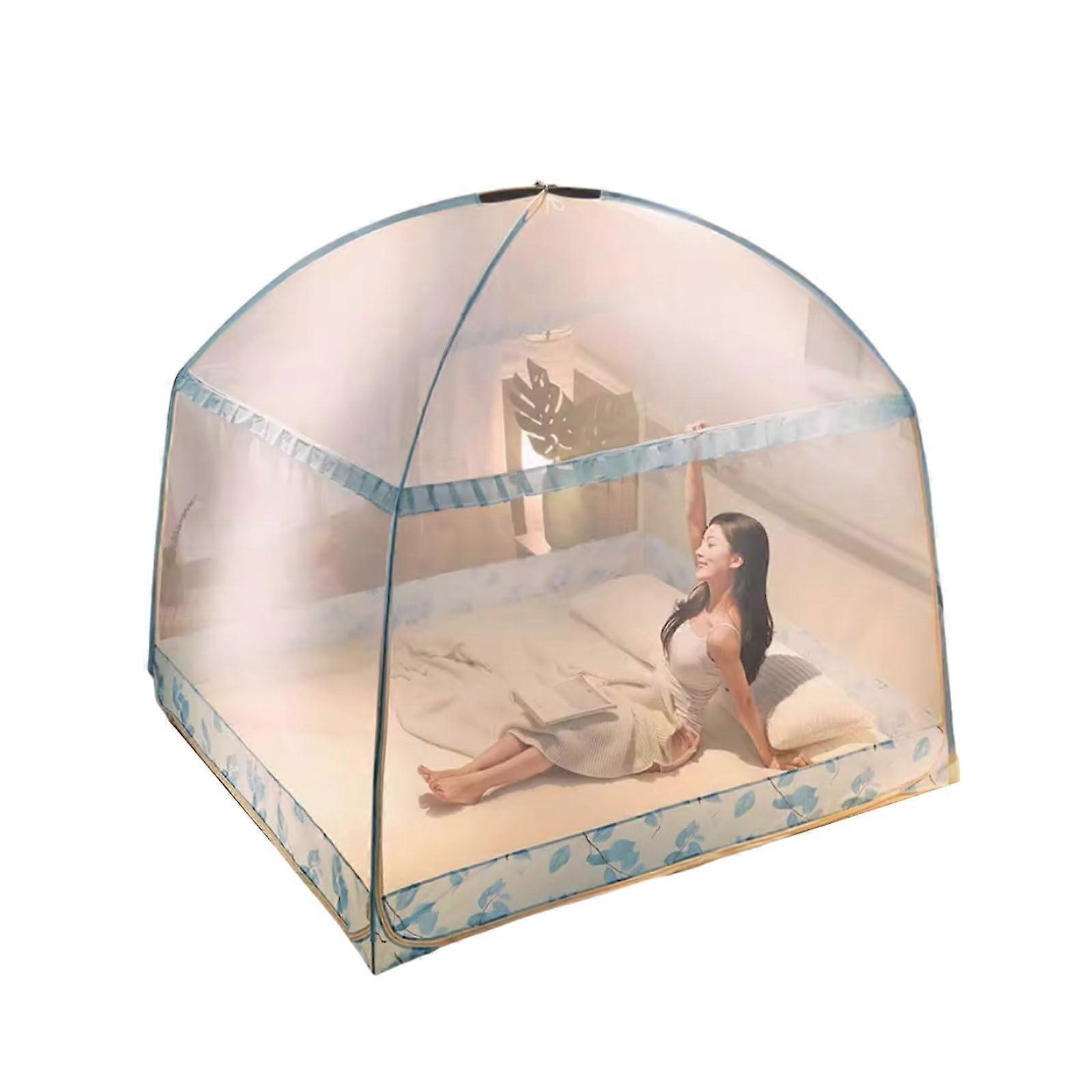 Polyester Folding Mosquito Net Tent Three Door Mosquito Tent Canopy for Beds Large Mosquito Net with Base 200x180x170cm