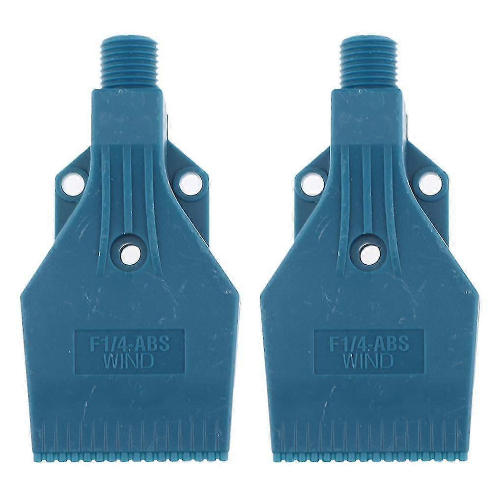 1/4" Thread size, Flat Wind Jet Air Blowing Nozzle Spray 3 Holes Blue x2