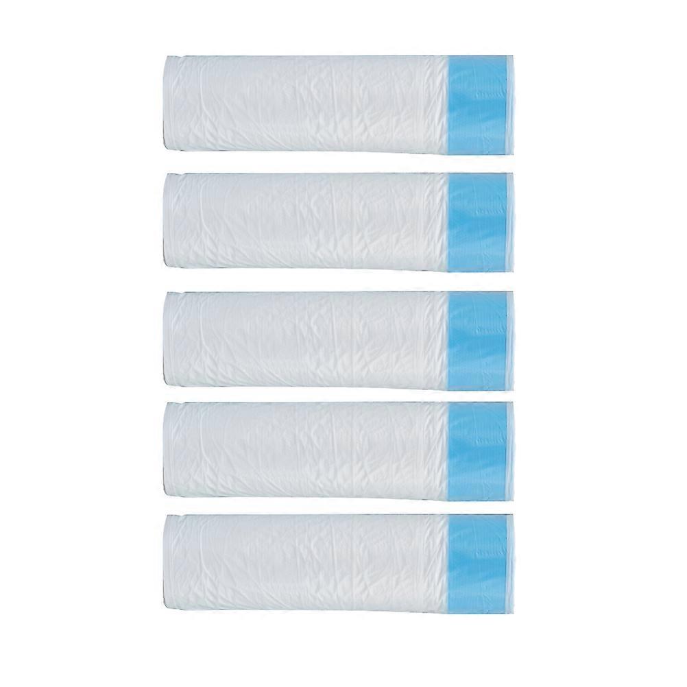 Disposal Trash Bags Drawstring Design for Home Bathrooms Bedrooms Good Tenacity No Smell 45x50cm 5 Roll x 15 Bags Per Roll