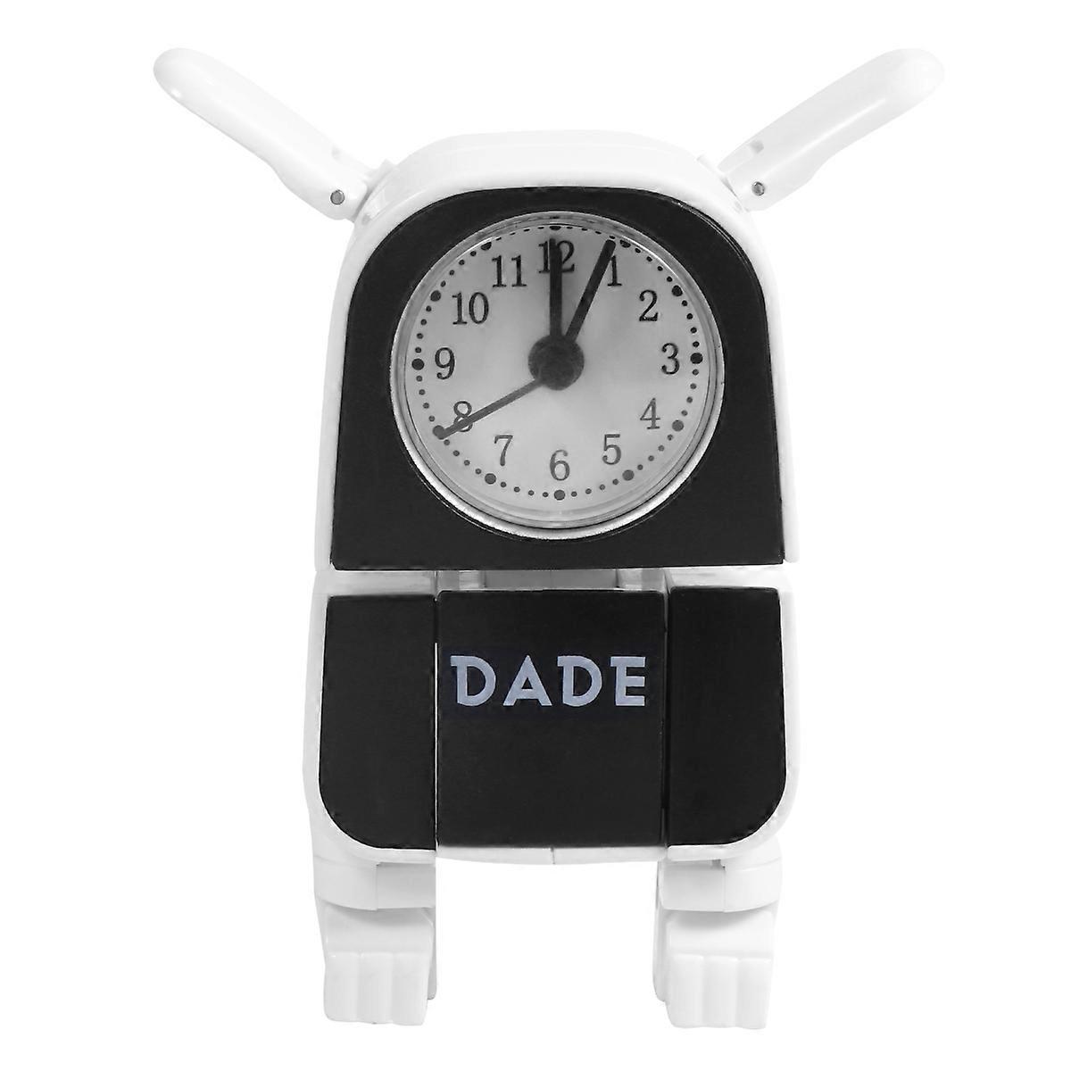 Cute Robot Shaped Digital Alarm Clock – Multi Functional Bedside Clock in Blue for Home, Bedroom, Office Decor – Stylish Design for Students