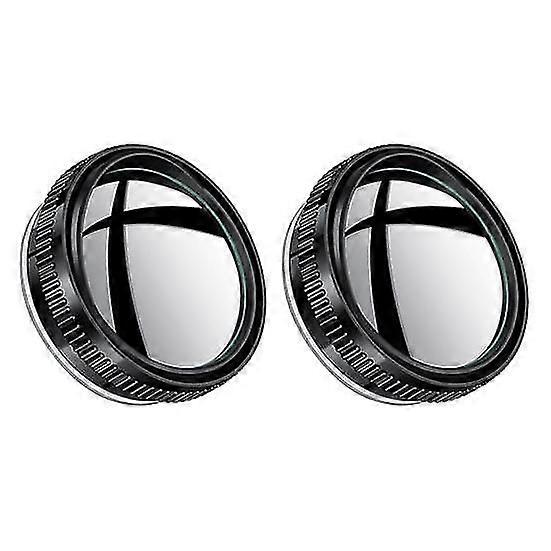 1 Pair Car Blind Spot Mirror Round Suction Cup 360 Rotatable Super Clear Glass Universal SUV Truck Auto Wide Angle Rearview Wing Mirror Reversing