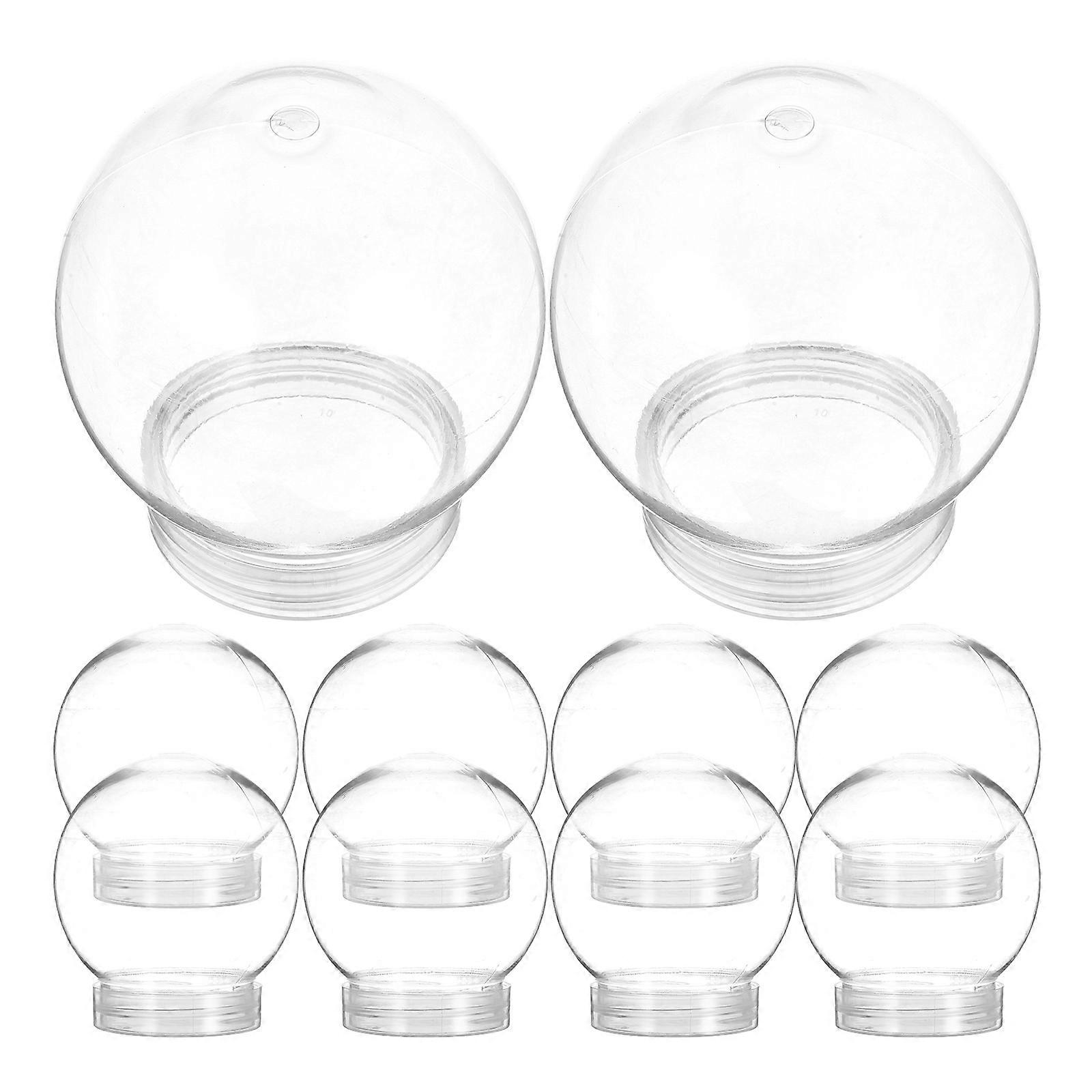 Diy Snow Globe Crafts Transparent Plastic Globe For Christmas 10Pcs