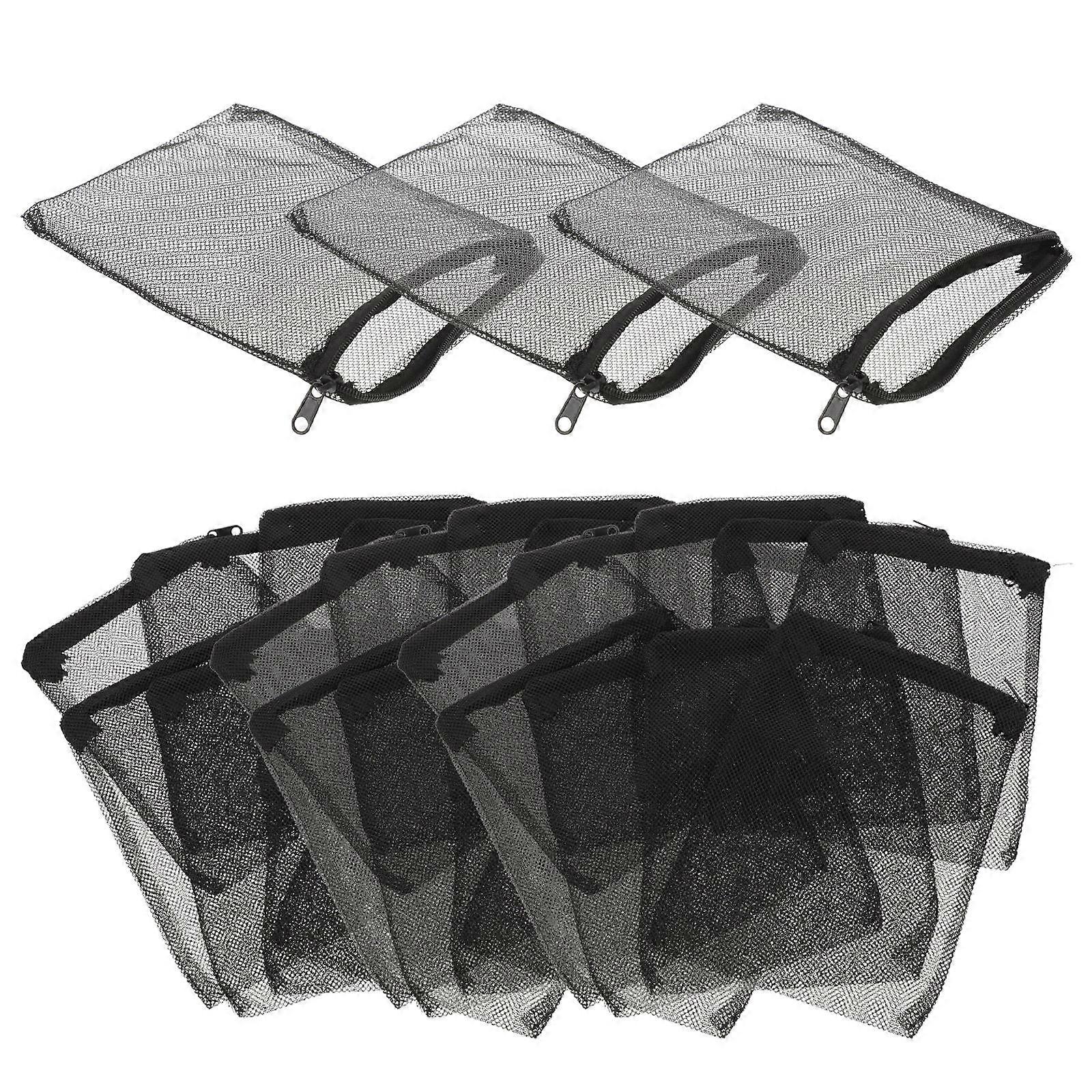 Small Filter For Fish Tank Aquarium Filter Bags Mechanical Filtration Rectangular Black 20Pcs