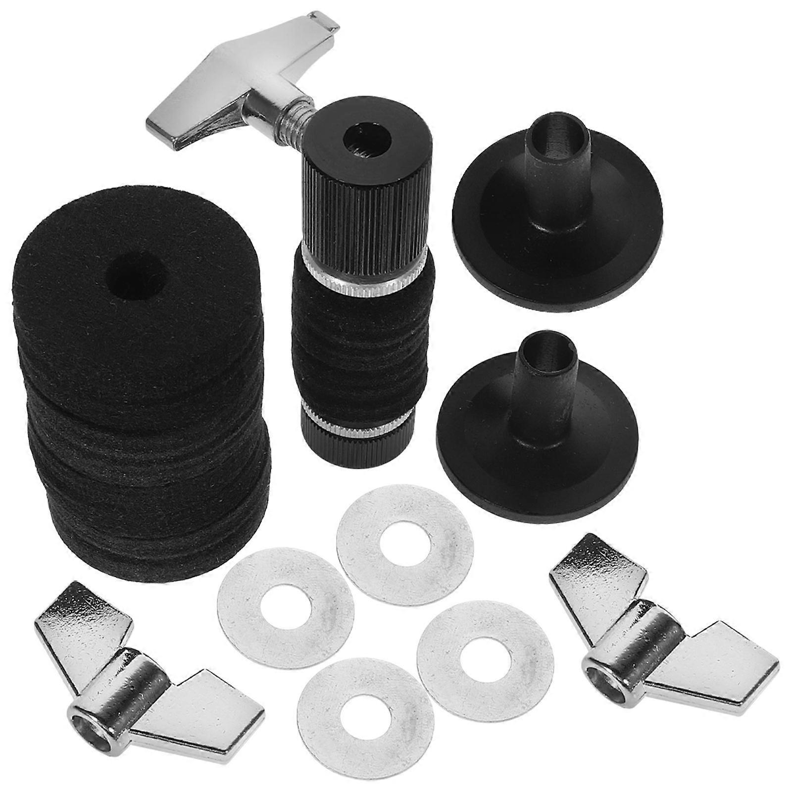 Drum Kit Cymbal Felt Pad Replacement Set with Disc Nuts and Cymbal Clutch for Enhanced Sound Quality and Easy Installation