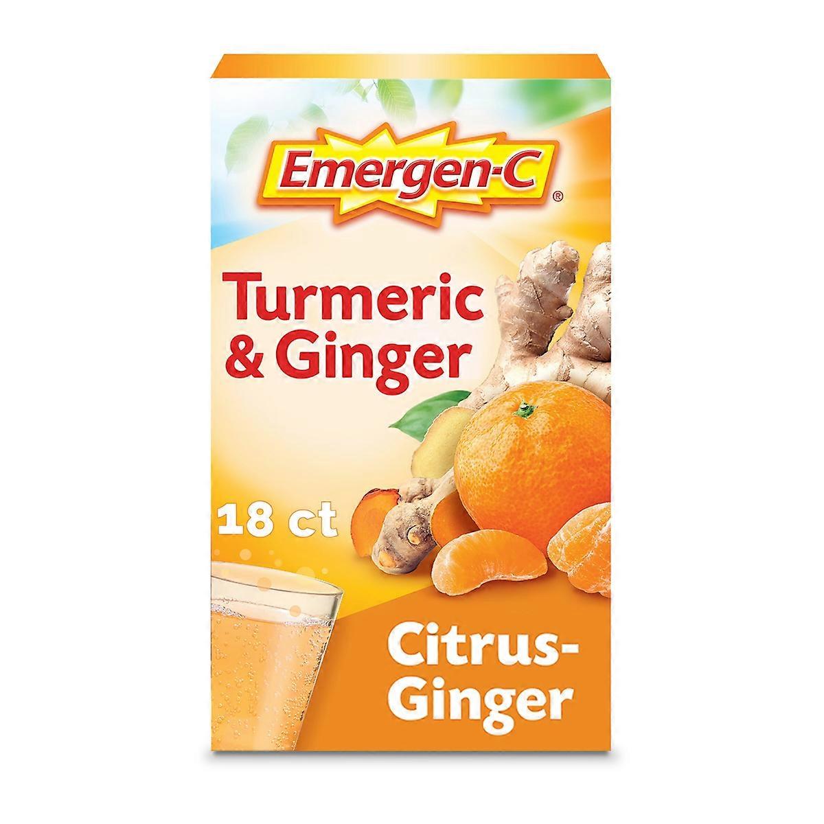 Emergen-c 姜黄和生姜粉 - 柑橘姜 - 18ct