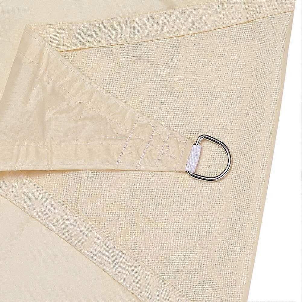Triangular Sun Sail 4x4x4 m Beige, 98% UV Protection, Waterproof for Garden, Terrace, Outdoor Area, Party