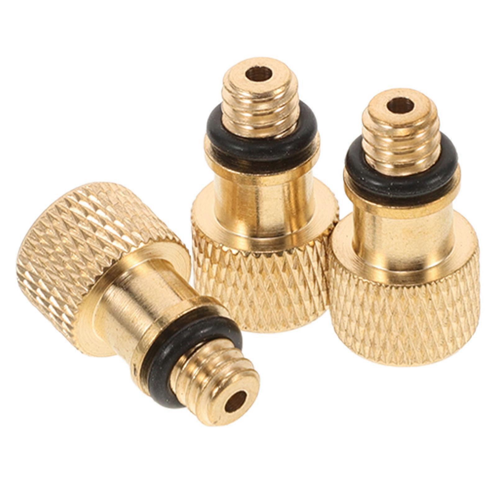 Copper Presta Valve Adapter Sleek Design For Quick Inflation And Tire Maintenance 3Pcs