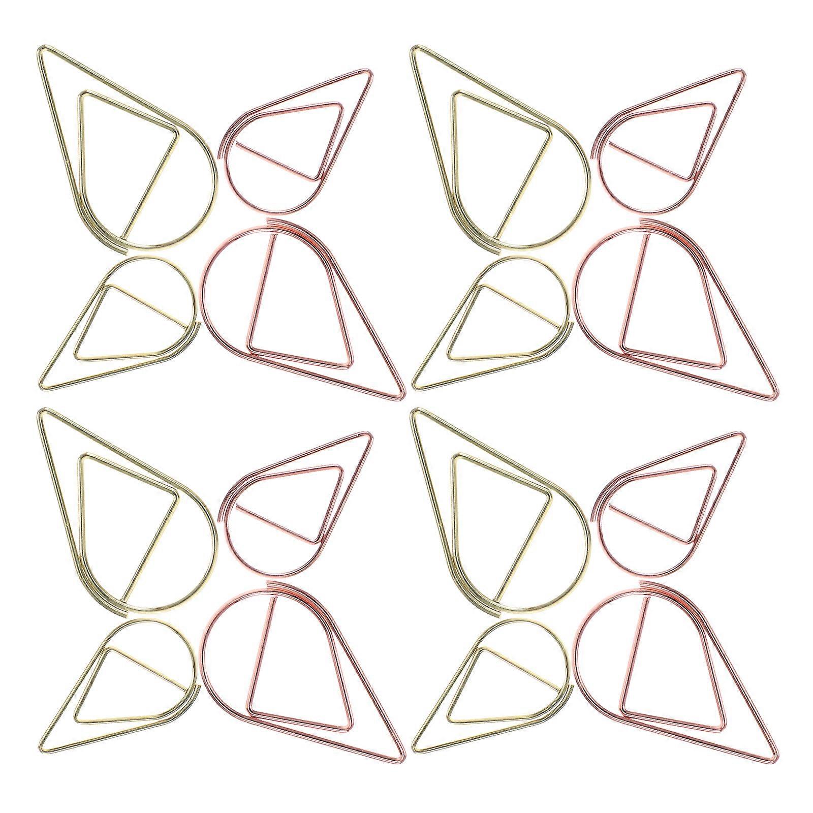 Teardrop Paper Clips   100pcs Cute Small Metal Clips for Office, School, Scrapbooking, Bookmarks and Document Organization   Fun Design Material