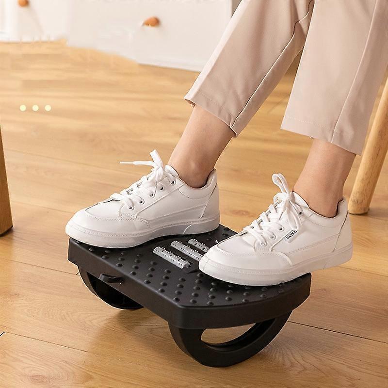 Mini Semicircular 180 Degree Swing Footstool Massage Footrest With Handle Semicircular Black