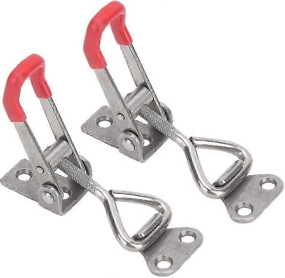 2pcs Toggle Clamp Clip, 304 Stainless Steel Adjustable Buckle Quick Release Hand Tool