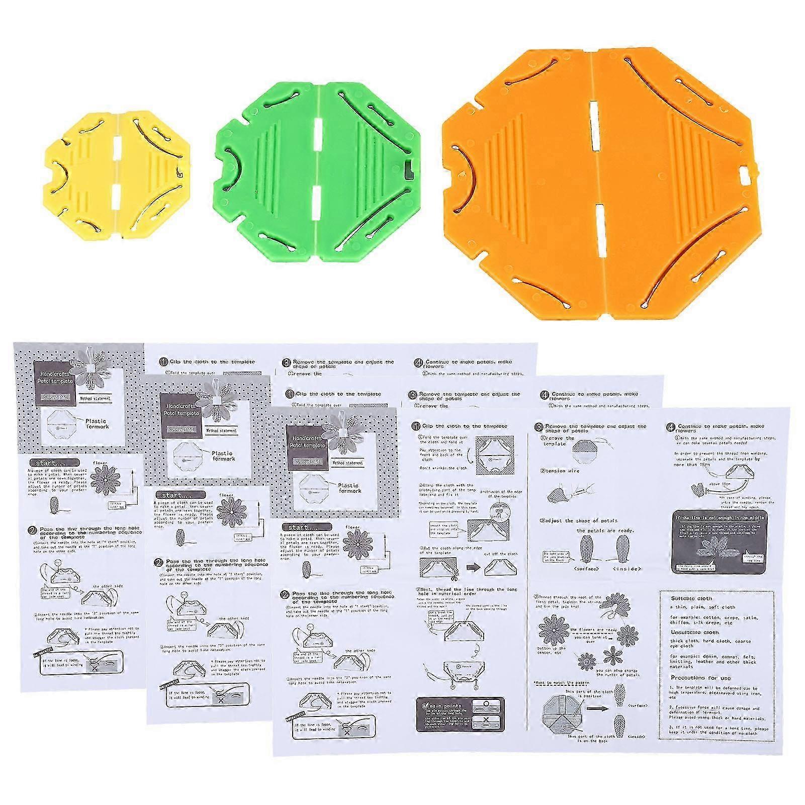 3pcs Flower Maker Set DIY Handcraft Quick Easily Plates for Sword Shaped Flowers